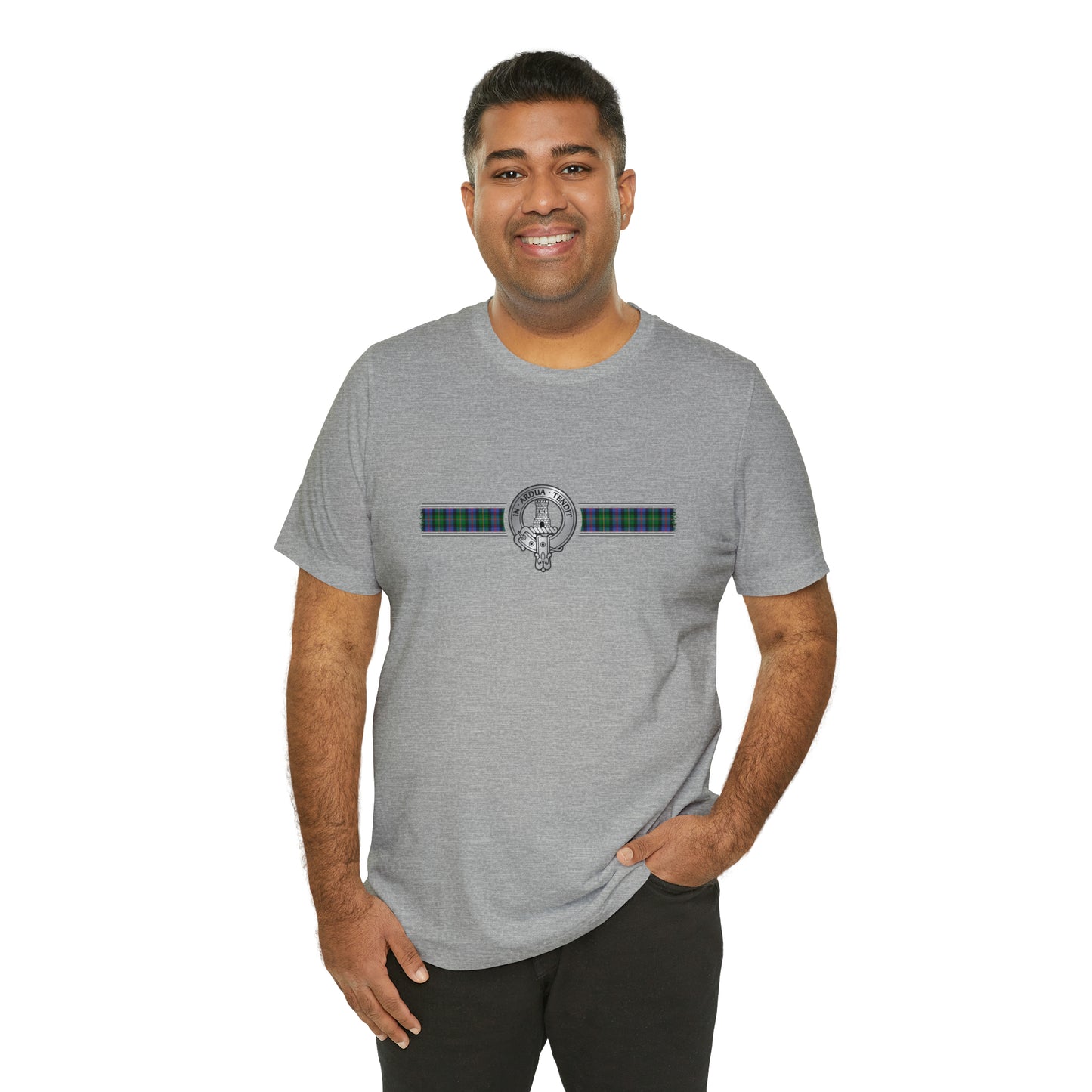 Clan Malcolm Crest & Tartan | Unisex T-Shirt