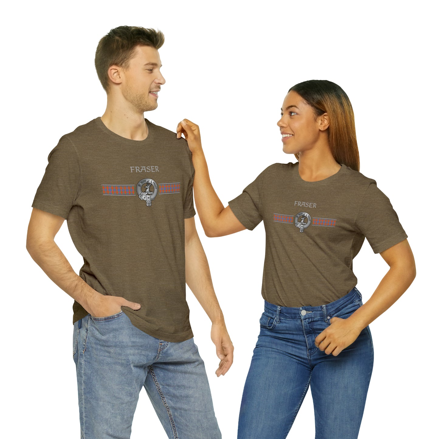 Clan Fraser Crest & Tartan | Unisex T-Shirt