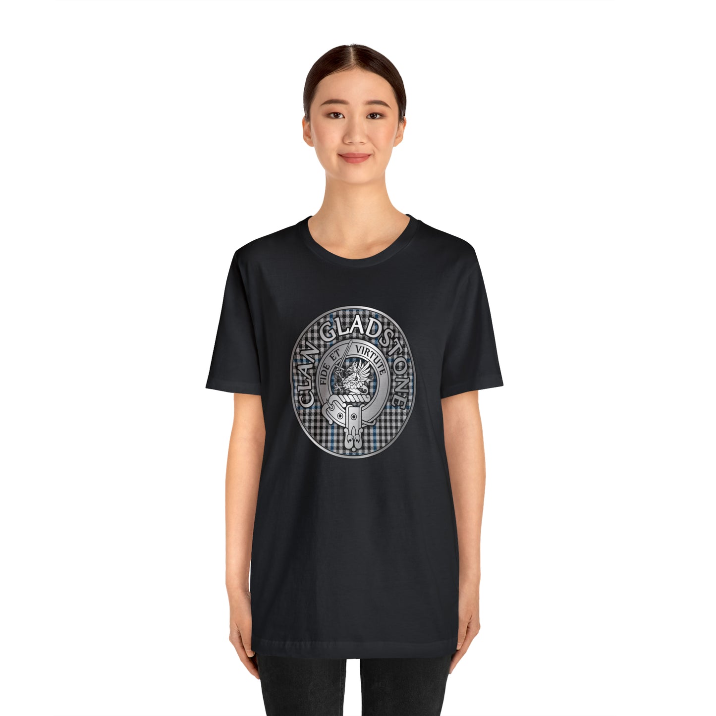 Clan Gladstone Crest & Tartan | Unisex T-Shirt