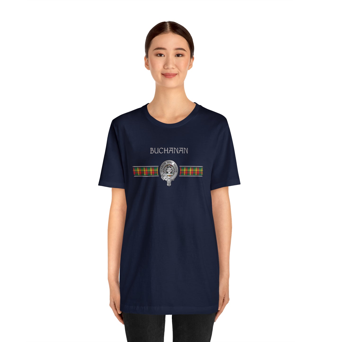 Clan Buchanan Crest & Tartan | Unisex T-Shirt