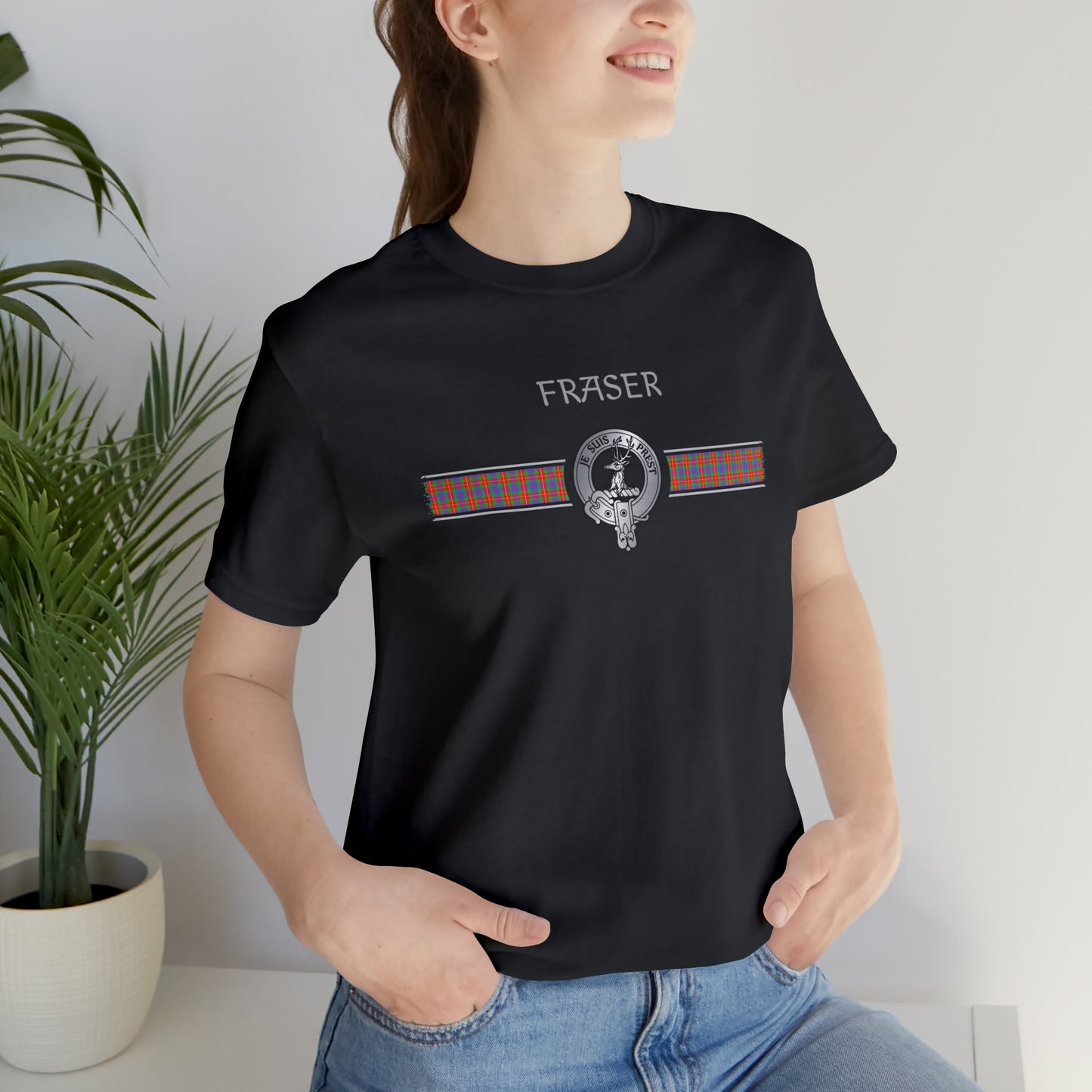 Clan Fraser Crest & Tartan | Unisex T-Shirt