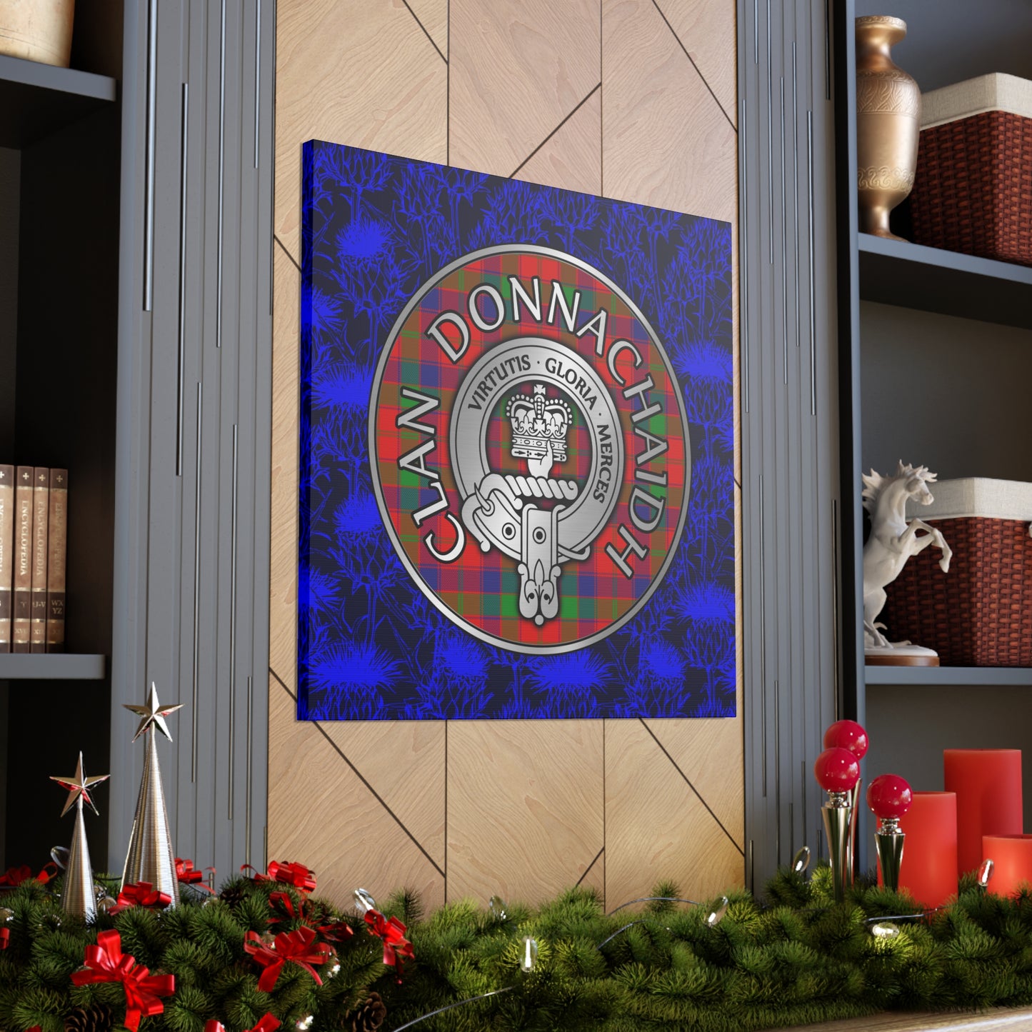 Clan Donnachaidh | Robertson Crest & Tartan Canvas Gallery Wraps