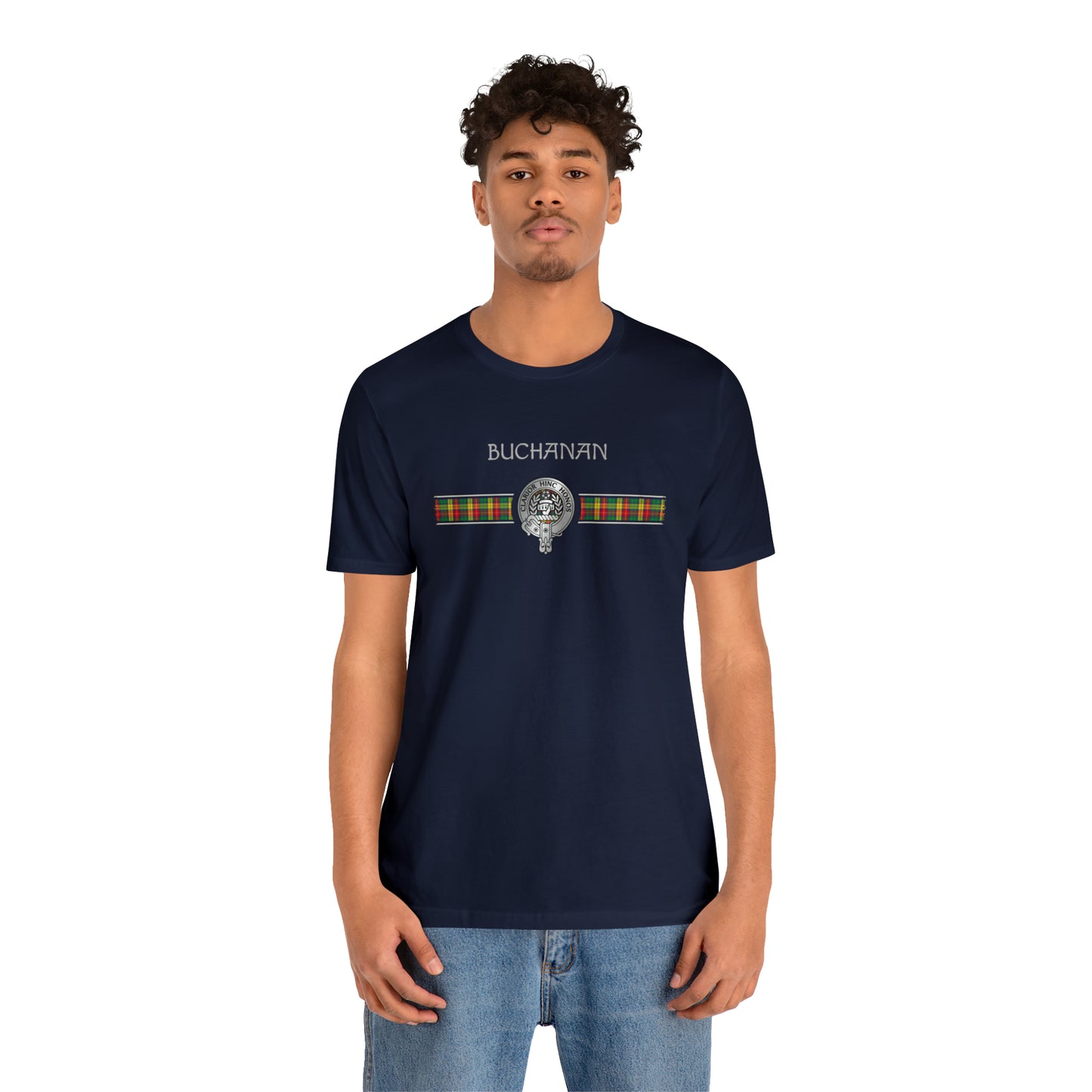 Clan Buchanan Crest & Tartan | Unisex T-Shirt