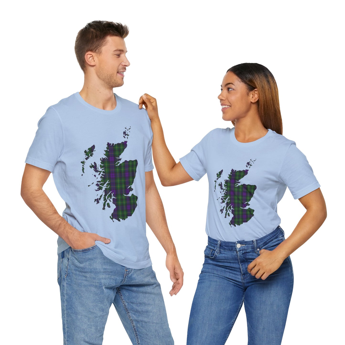 Clan Abercrombie Tartan Map | Unisex T-Shirt