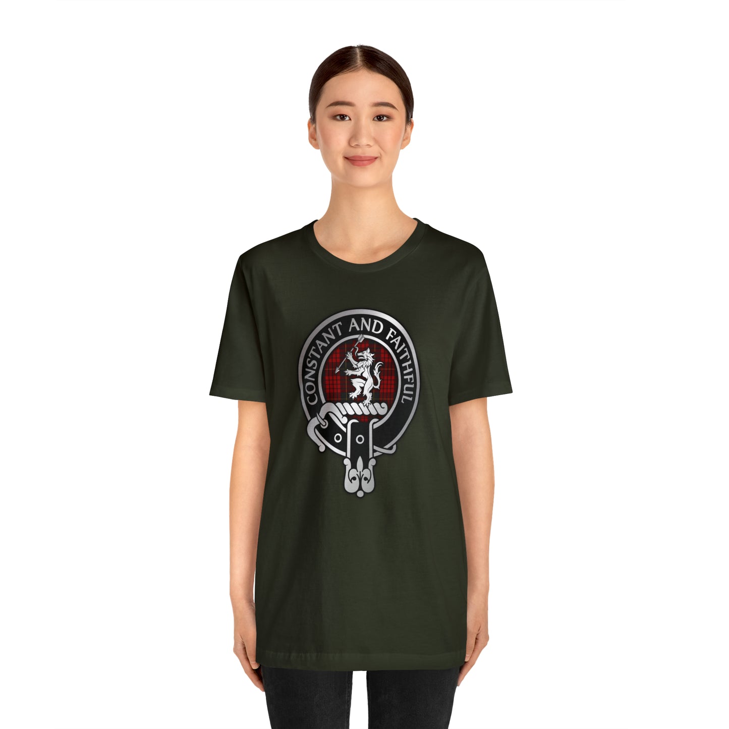 Clan MacQueen Crest & Tartan | Unisex T-Shirt