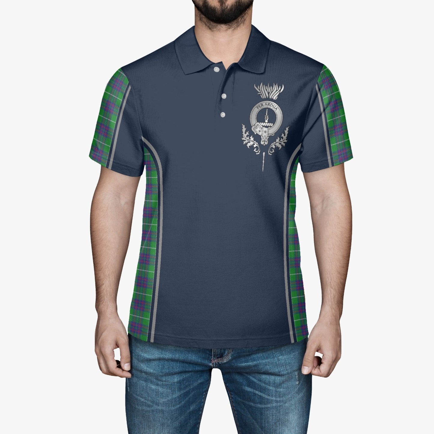 Clan MacIntyre Crest & Tartan Polo Shirt