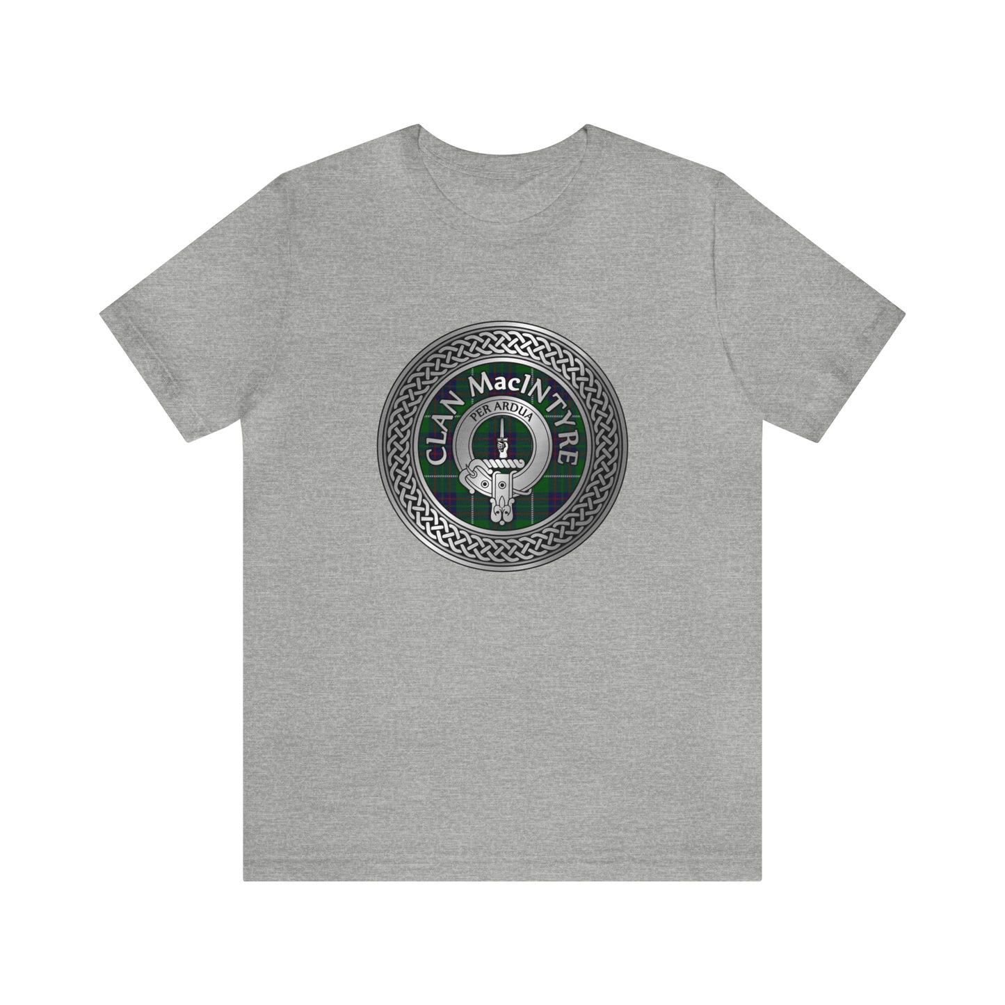 Clan MacIntyre Crest & Tartan Knot | Unisex T-Shirt