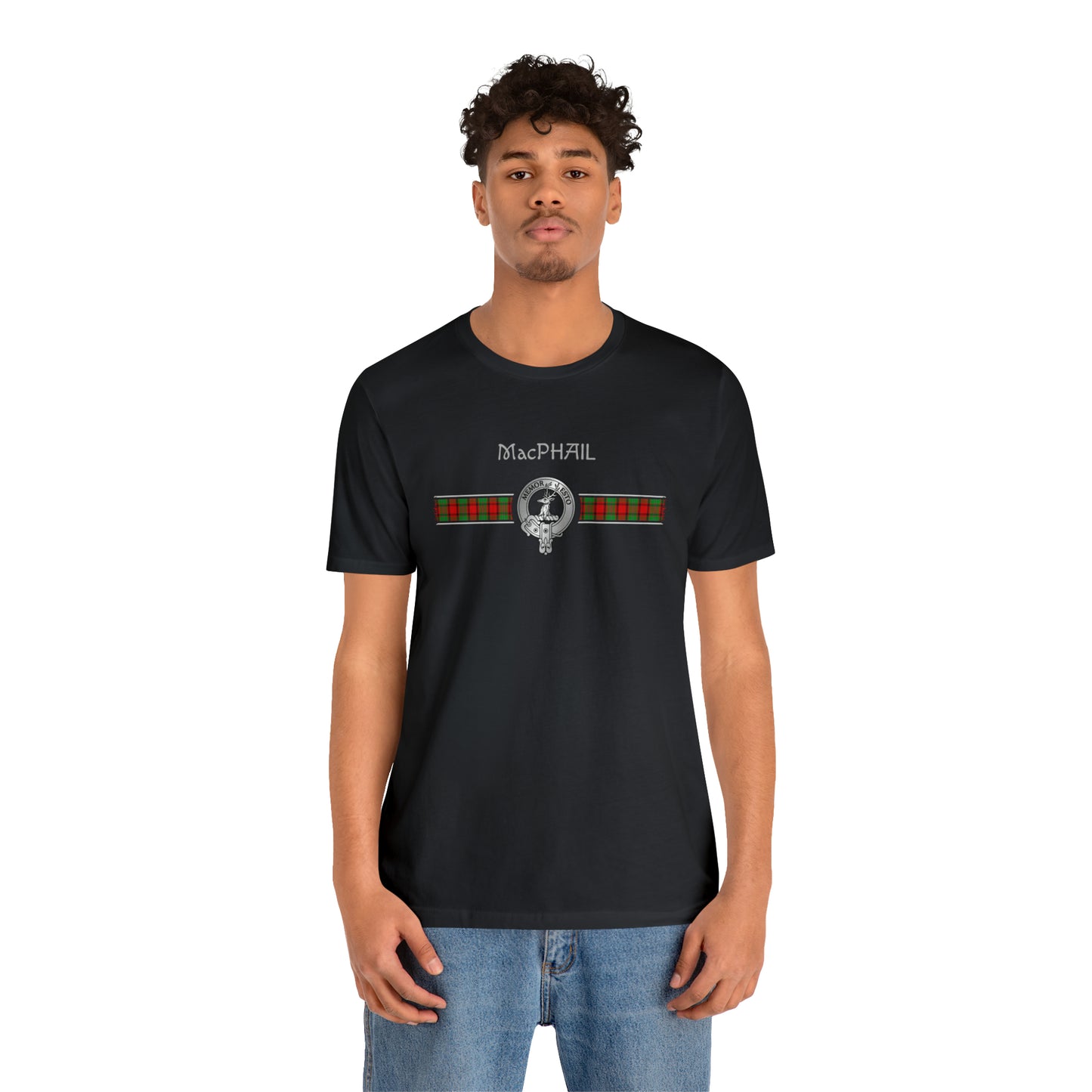 Clan MacPhail Crest & Tartan | Unisex T-Shirt