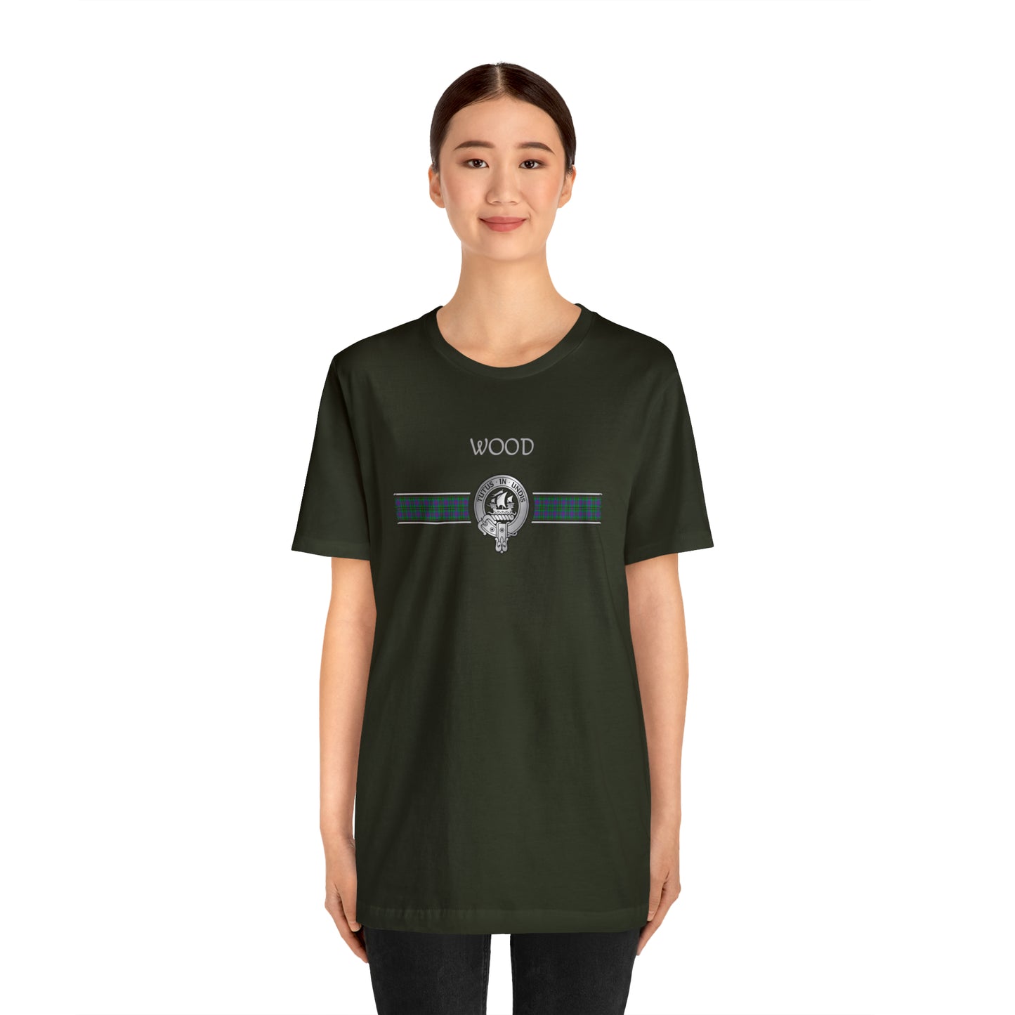 Clan Wood Crest & Tartan | Unisex T-Shirt