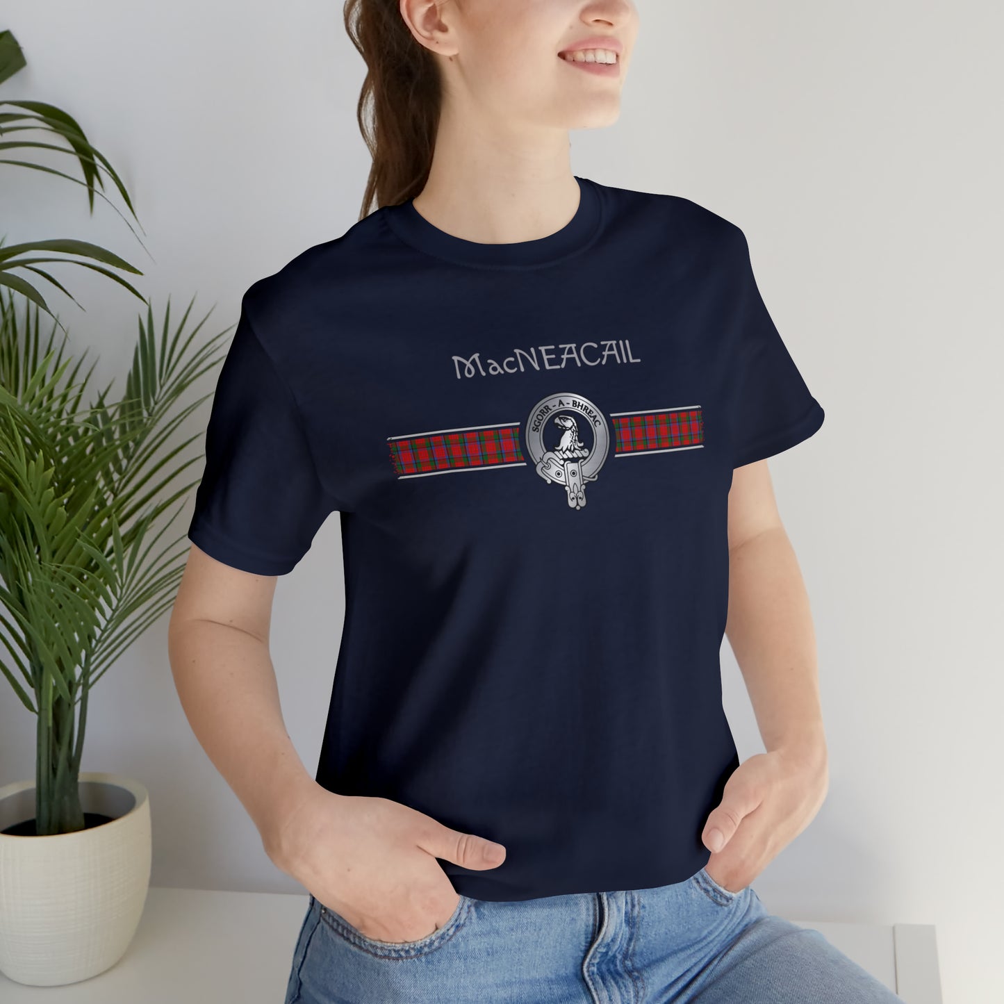 Clan MacNeacail Crest & Tartan | Unisex T-Shirt