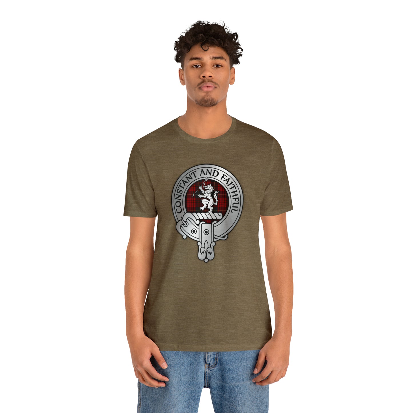 Clan MacQueen Crest & Tartan | Unisex T-Shirt