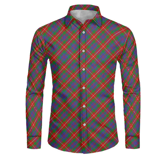 Clan Fraser of Lovat Tartan Men's long-sleeved shirt