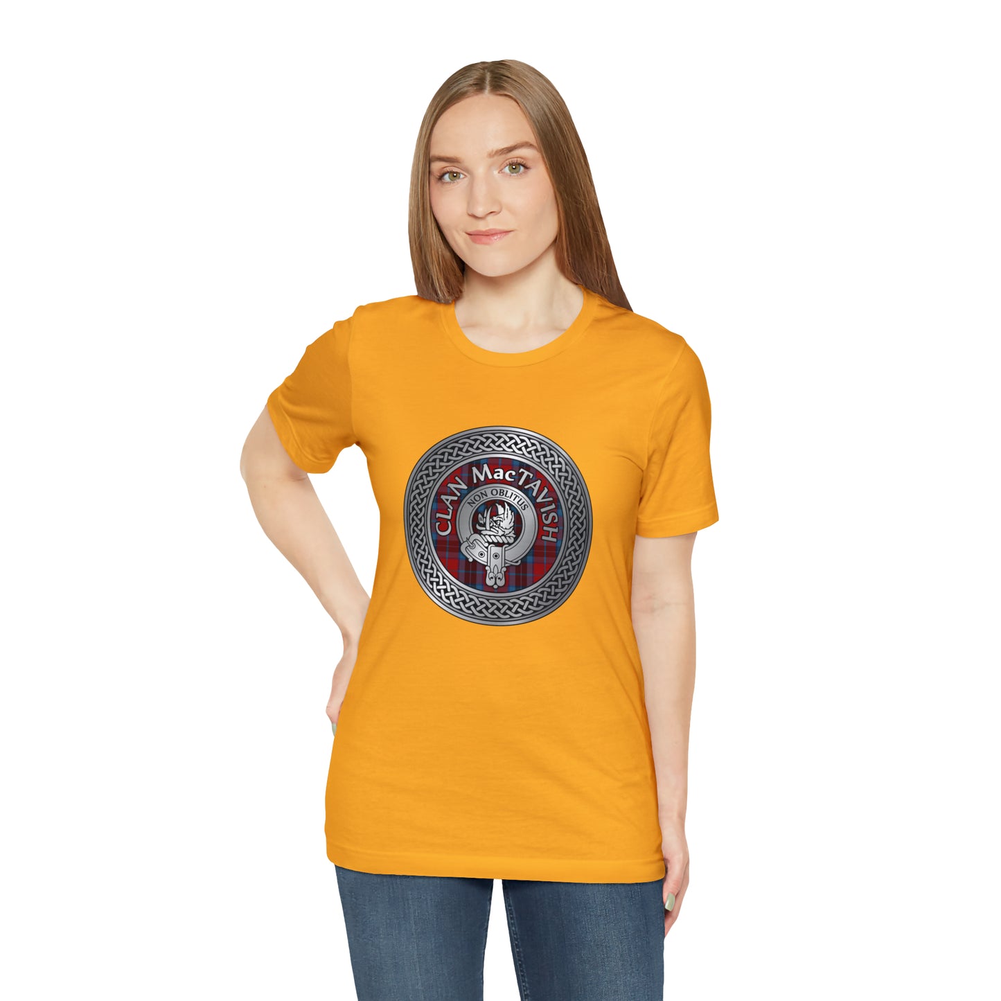 Clan MacTavish Crest & Tartan Knot | Unisex T-Shirt