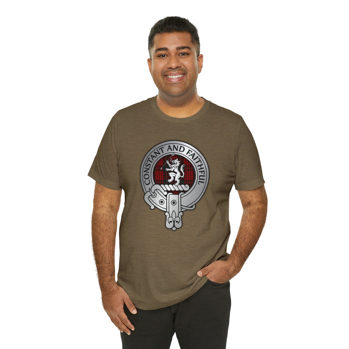 Clan MacQueen Crest & Tartan | Unisex T-Shirt