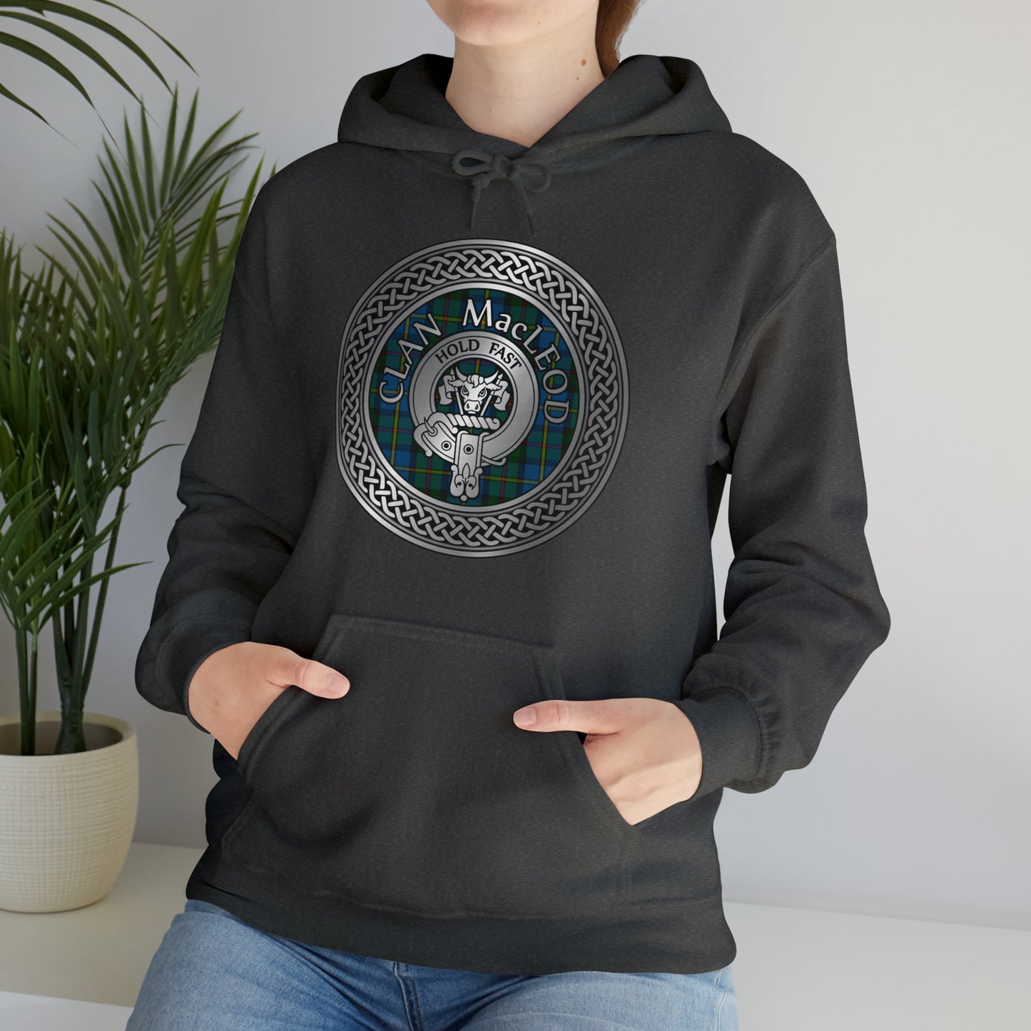 Clan MacLeod Crest & Tartan Unisex Heavy Blend™ Hooded Sweatshirt