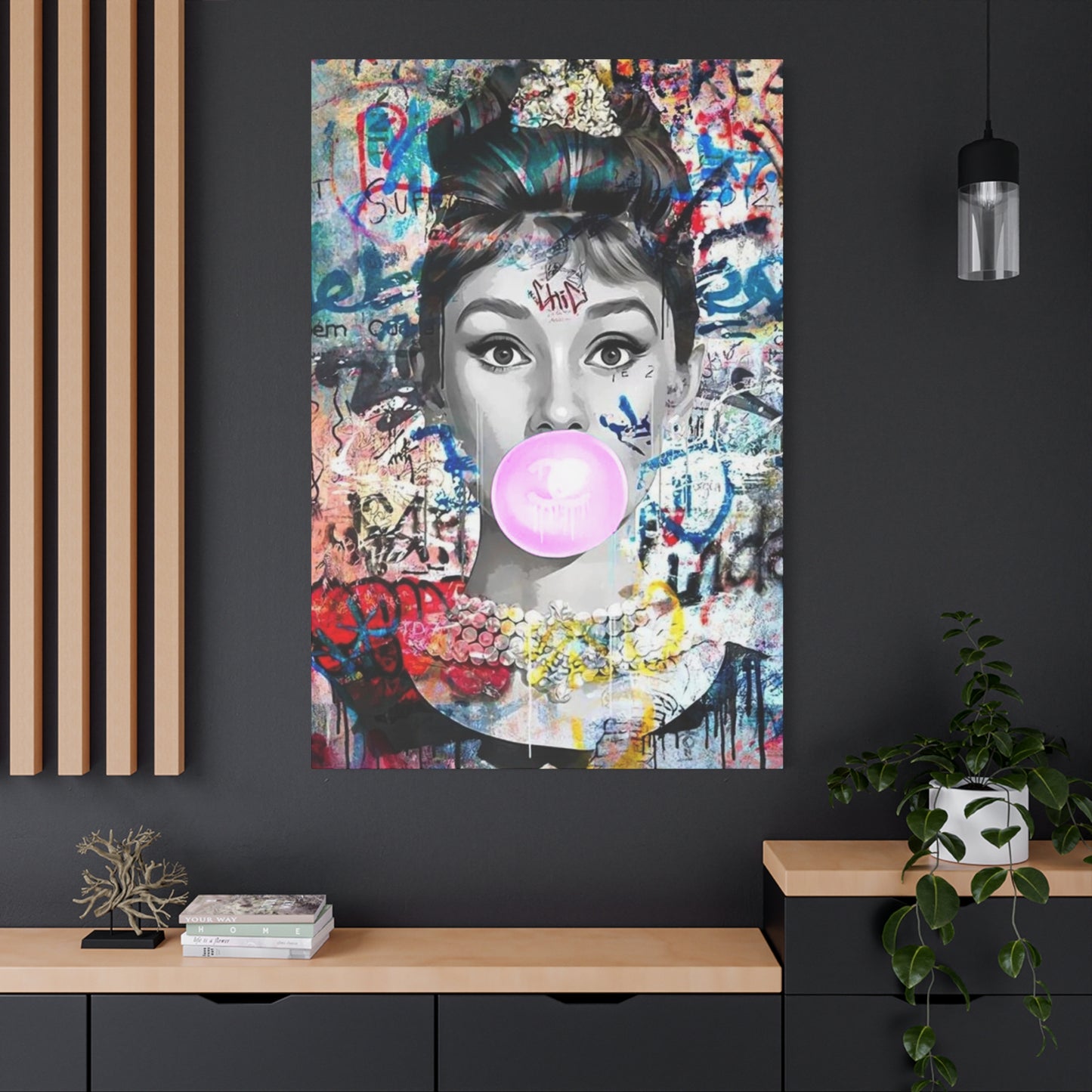 Audrey Pink Bubble Classic Canvas