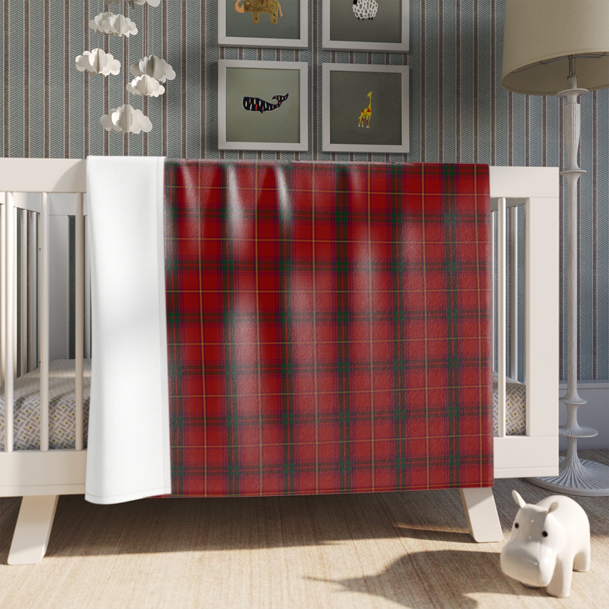 Irish County Galway Tartan Throw Blanket