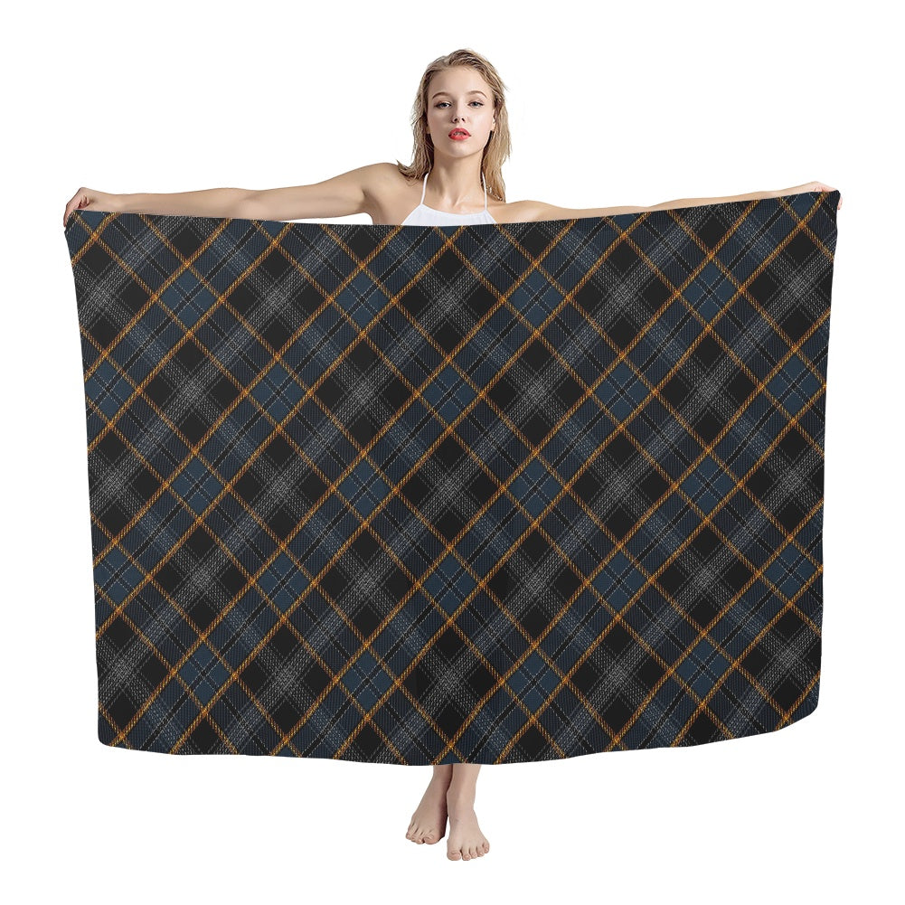 North Sea Oil Tartan Bias Chiffon Scarf