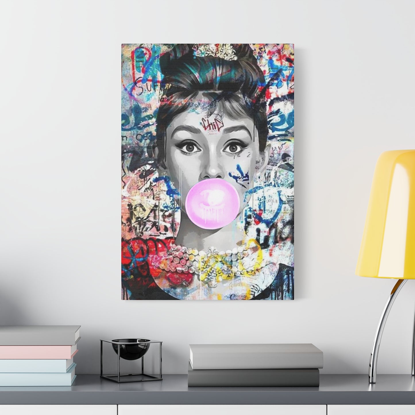 Audrey Pink Bubble Classic Canvas