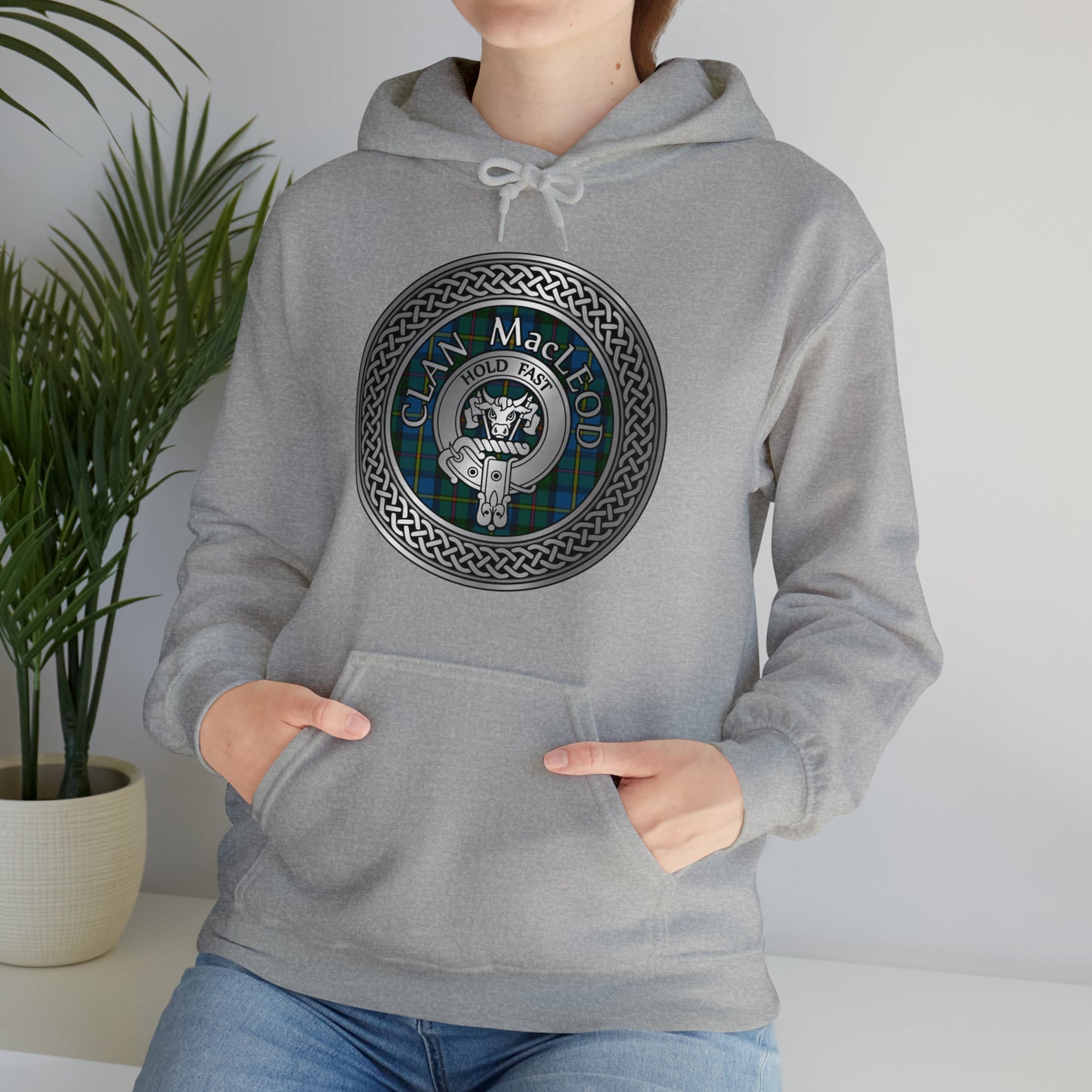 Clan MacLeod Crest & Tartan Unisex Heavy Blend™ Hooded Sweatshirt