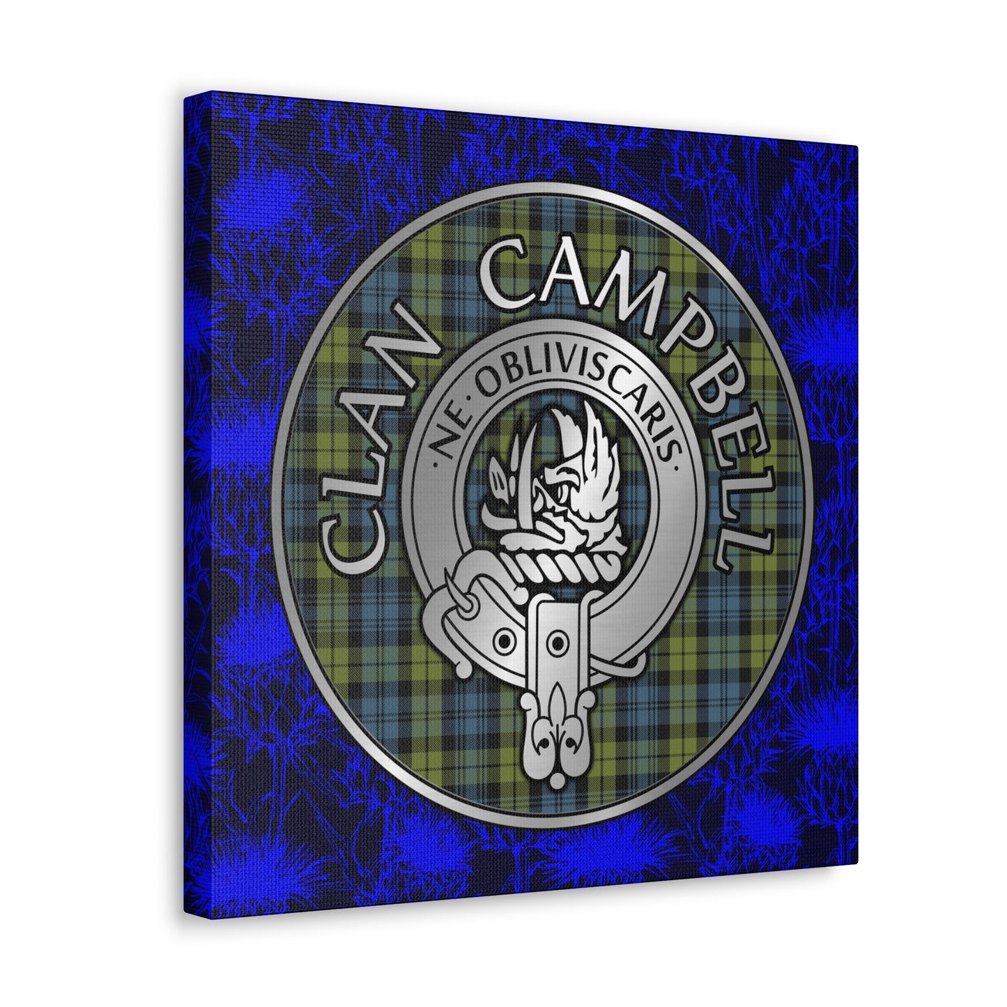 Clan Campbell Crest & Tartan Canvas Gallery Wraps