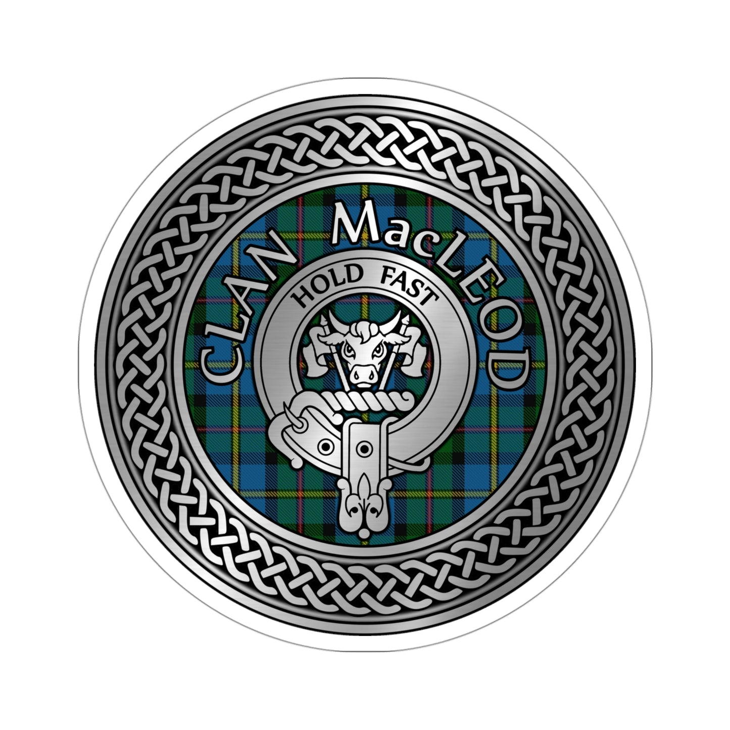 Clan MacLeod (Harris) Crest & Tartan Kiss-Cut Stickers