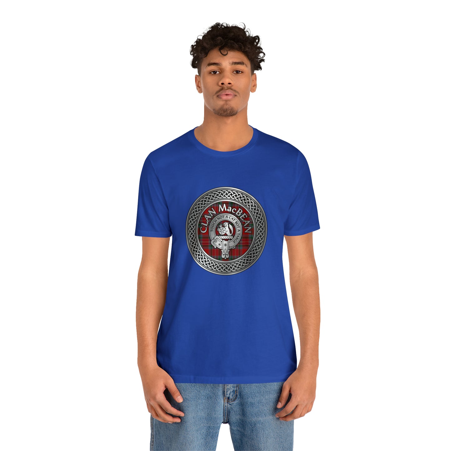 Clan MacBean Crest & Tartan Knot | Unisex T-Shirt