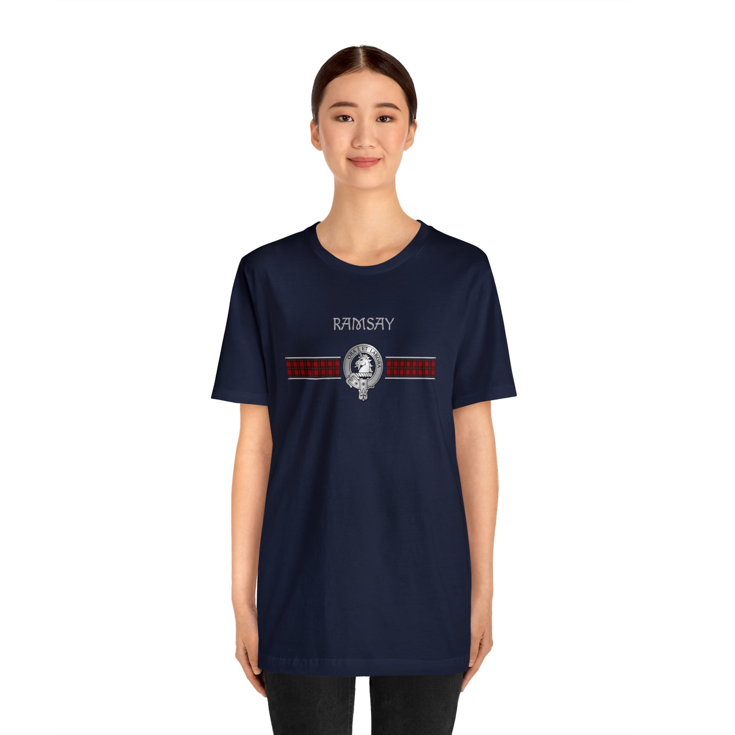 Clan Ramsay Crest & Tartan | Unisex T-Shirt