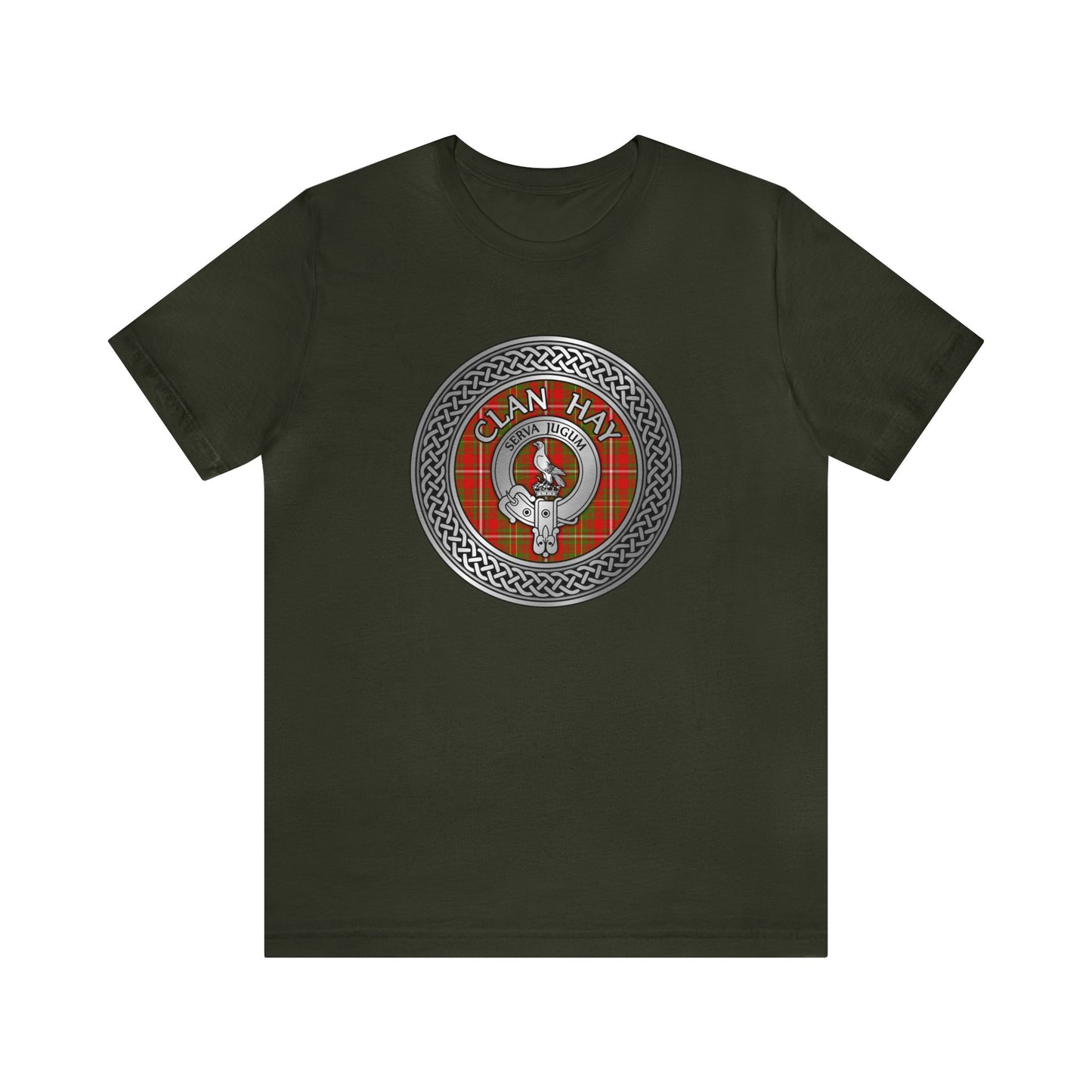 Clan Hay Crest & Tartan Knot T-Shirt