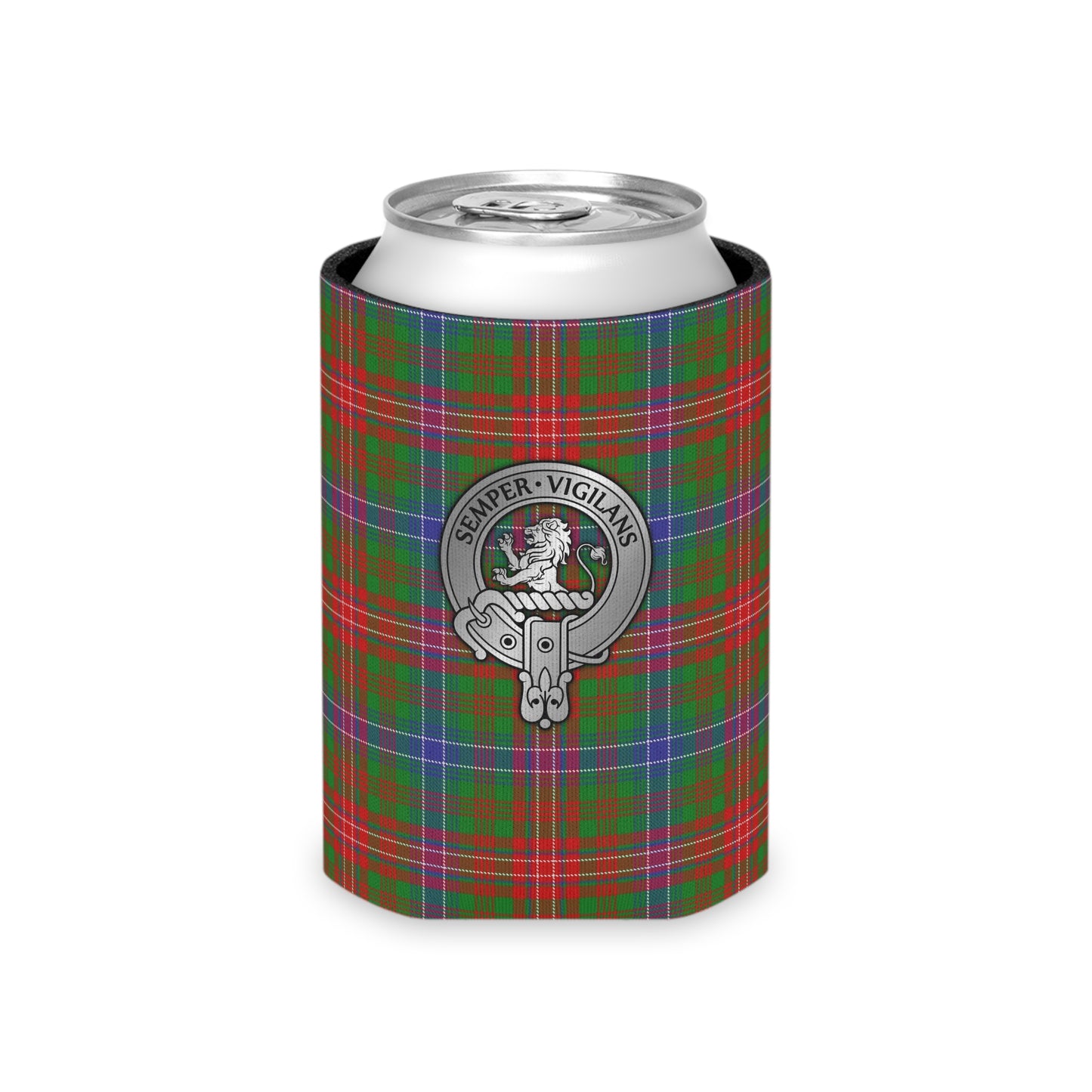 Clan Wilson Crest & Tartan Can Cooler