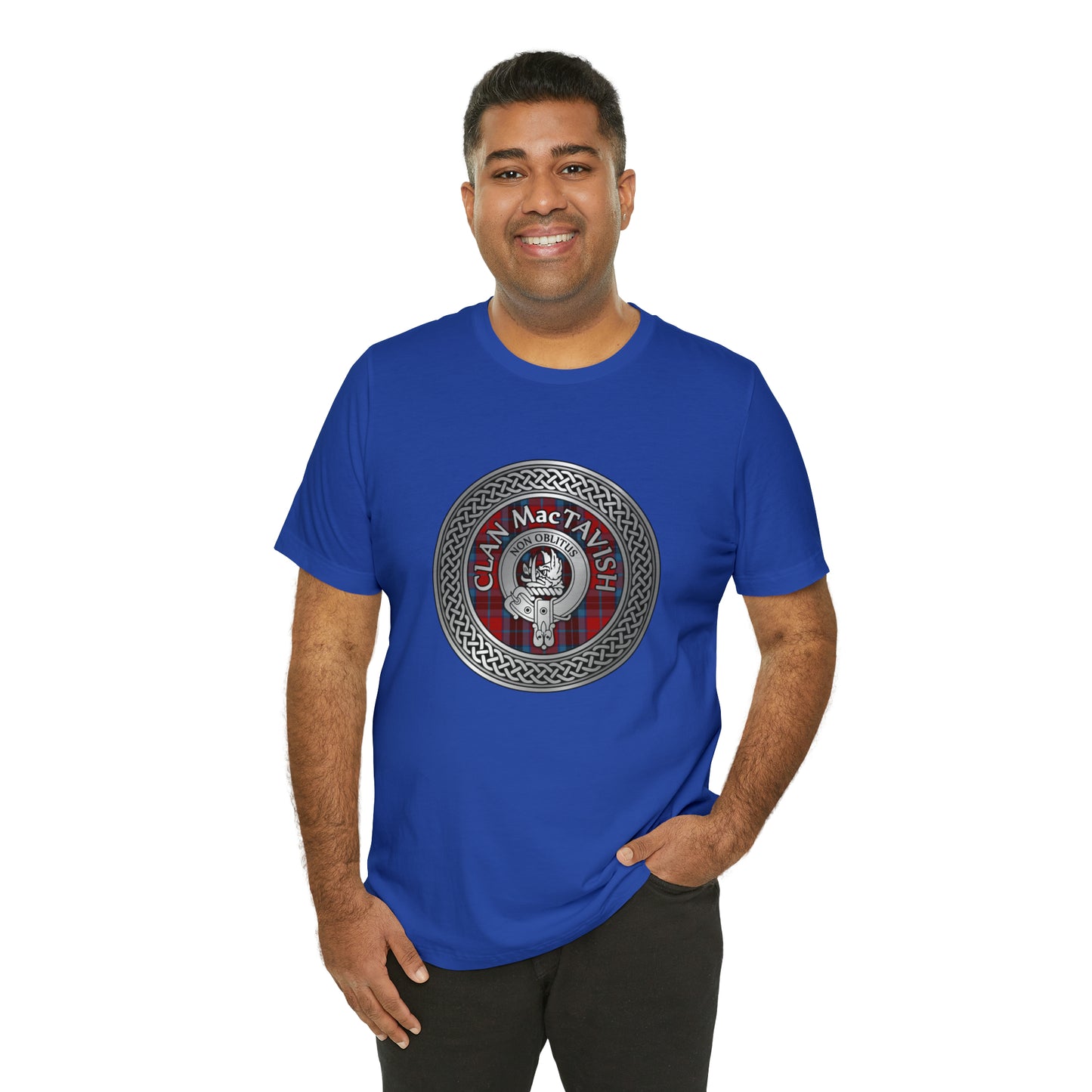 Clan MacTavish Crest & Tartan Knot | Unisex T-Shirt