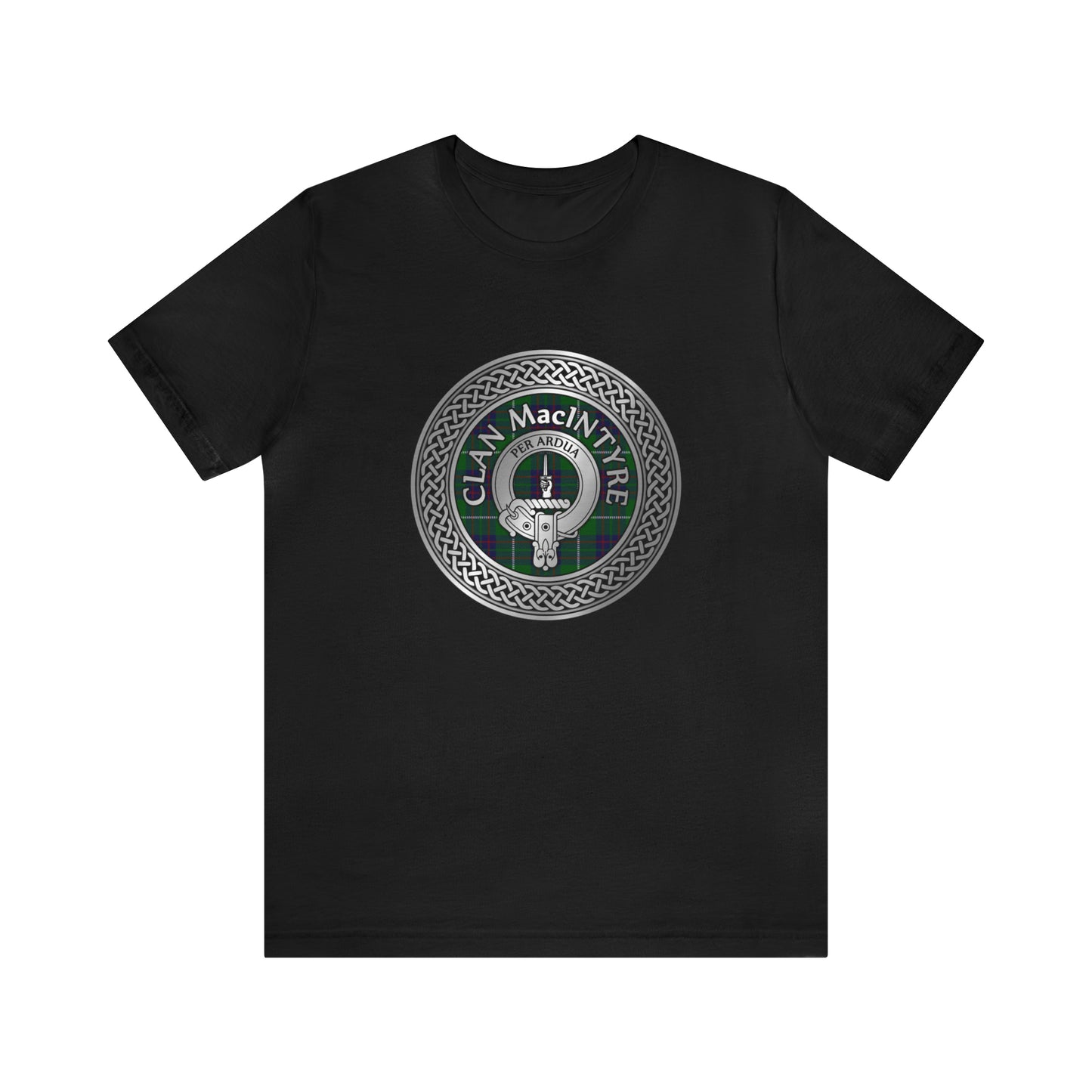 Clan MacIntyre Crest & Tartan Knot | Unisex T-Shirt