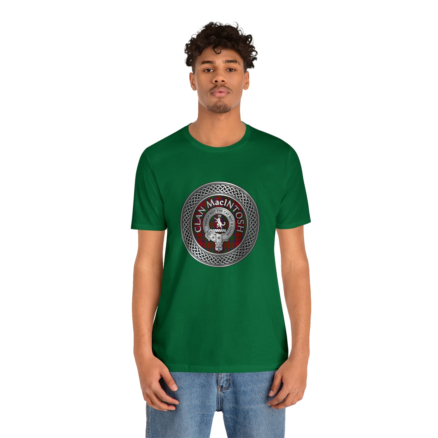 Clan MacIntosh Crest & Tartan Knot | Unisex T-Shirt