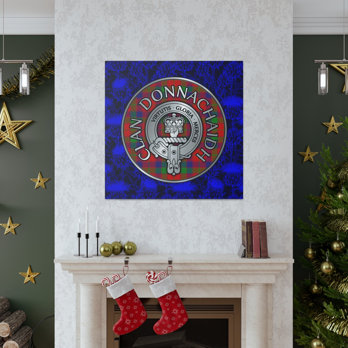 Clan Donnachaidh | Robertson Crest & Tartan Canvas Gallery Wraps