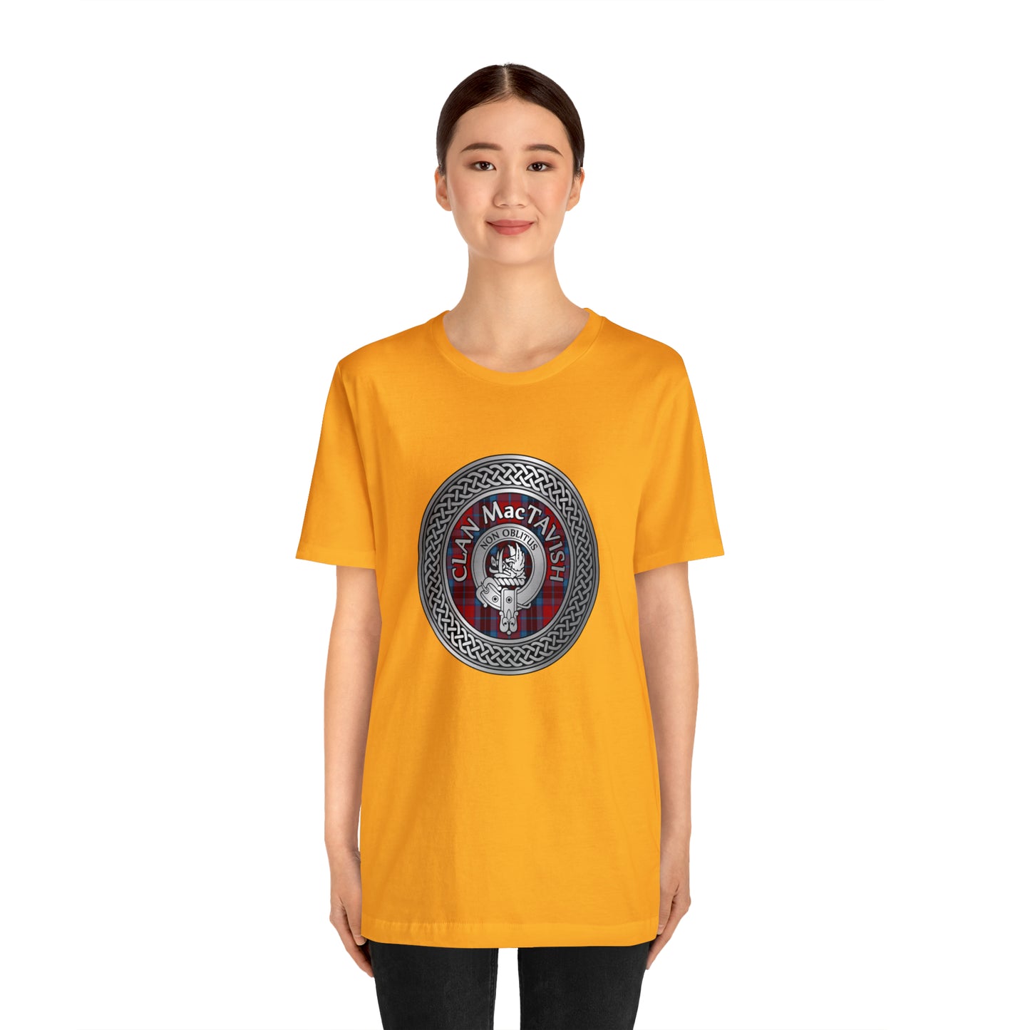 Clan MacTavish Crest & Tartan Knot | Unisex T-Shirt