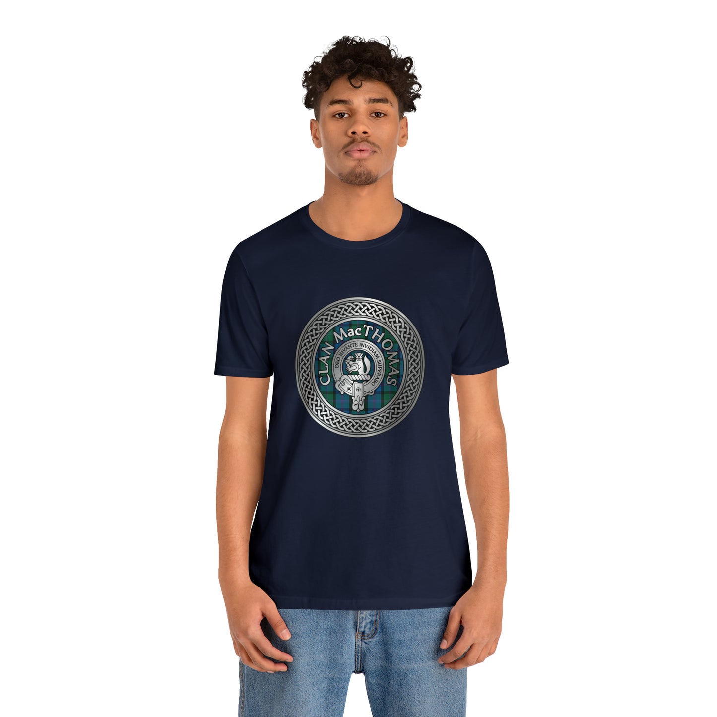 Clan MacThomas Crest & Tartan Knot | Unisex T-Shirt