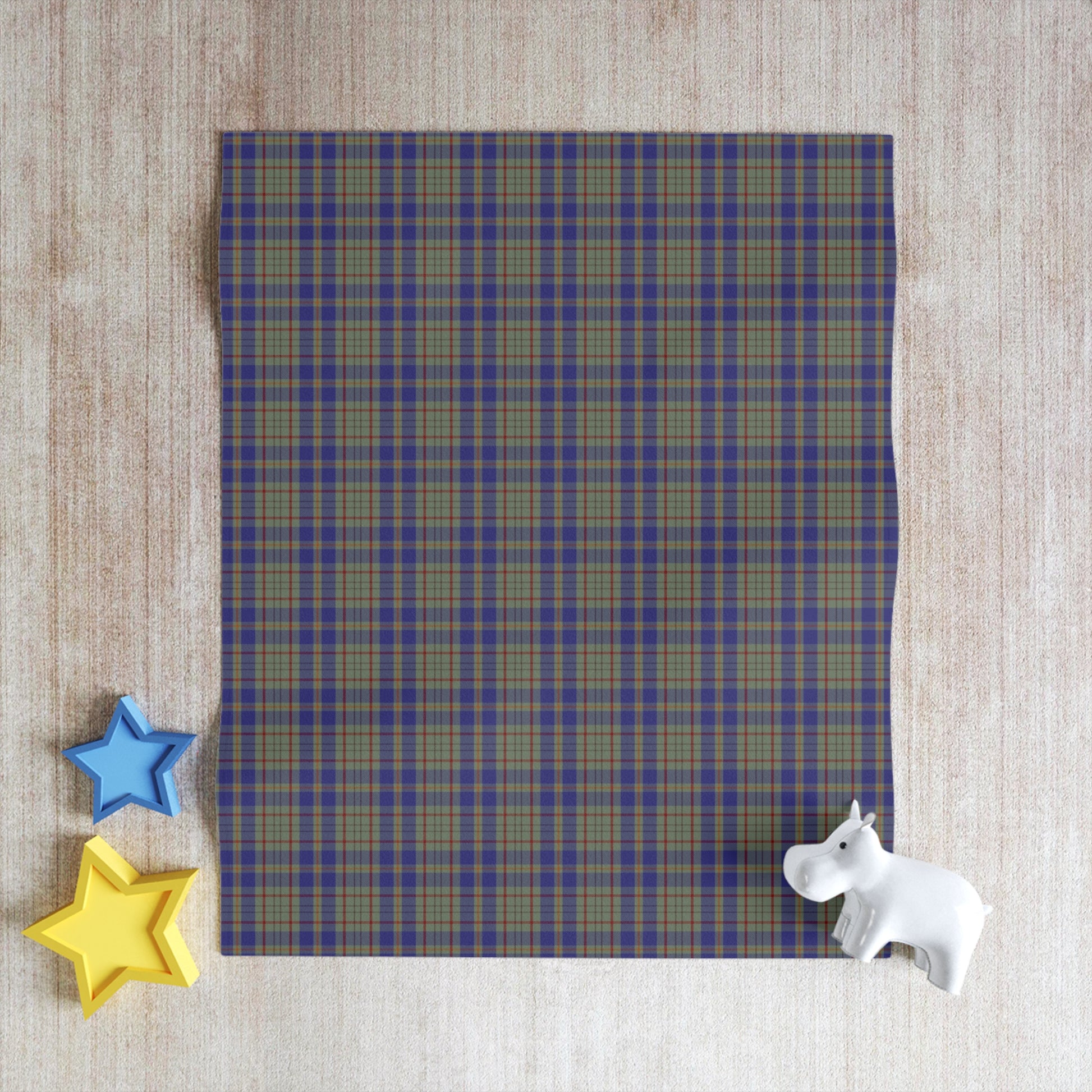 Irish County Kildare Tartan Throw Blanket