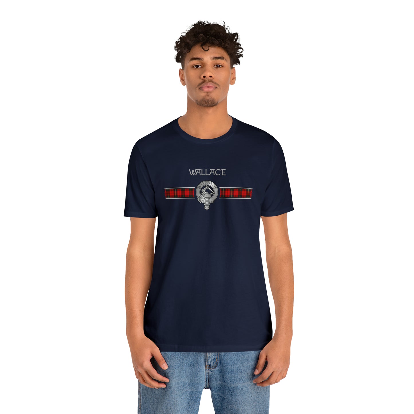 Clan Wallace Crest & Tartan | Unisex T-Shirt