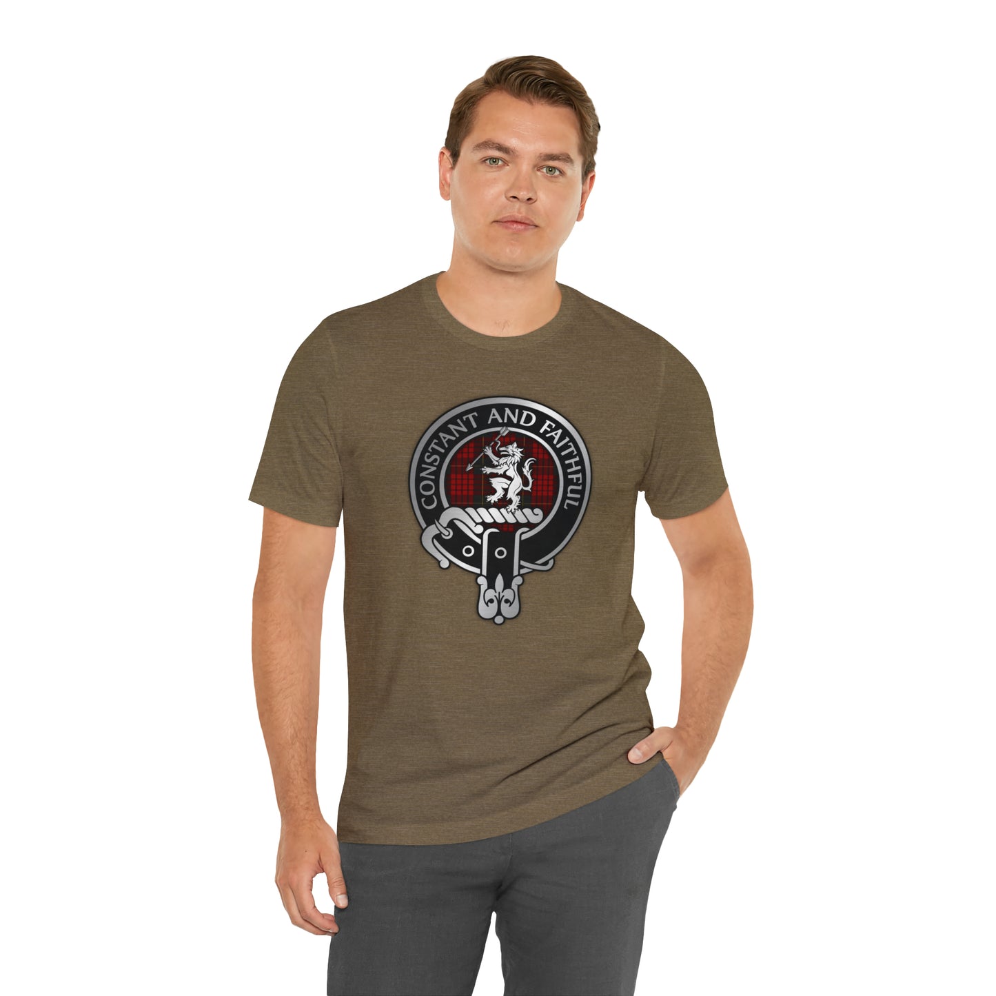 Clan MacQueen Crest & Tartan | Unisex T-Shirt