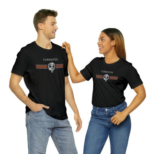 Clan Forrester Crest & Tartan | Unisex T-Shirt