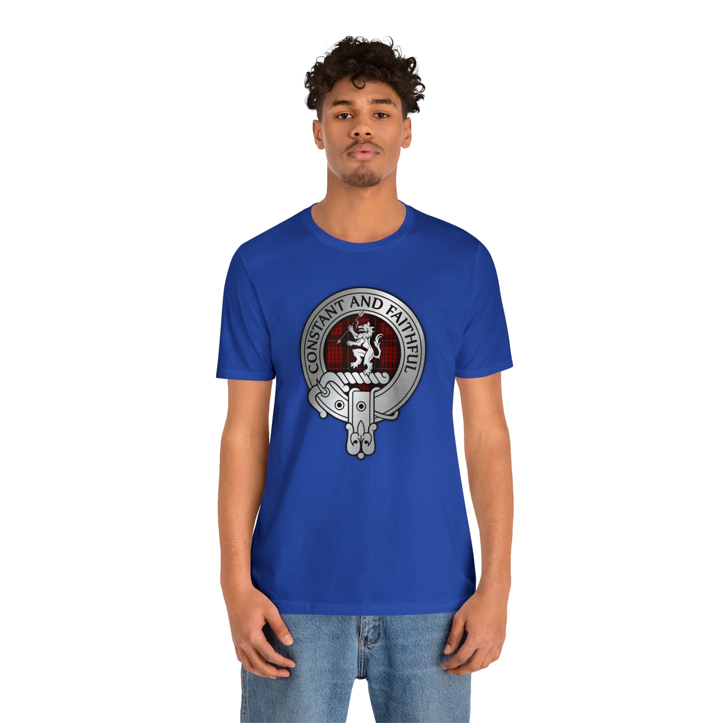 Clan MacQueen Crest & Tartan | Unisex T-Shirt