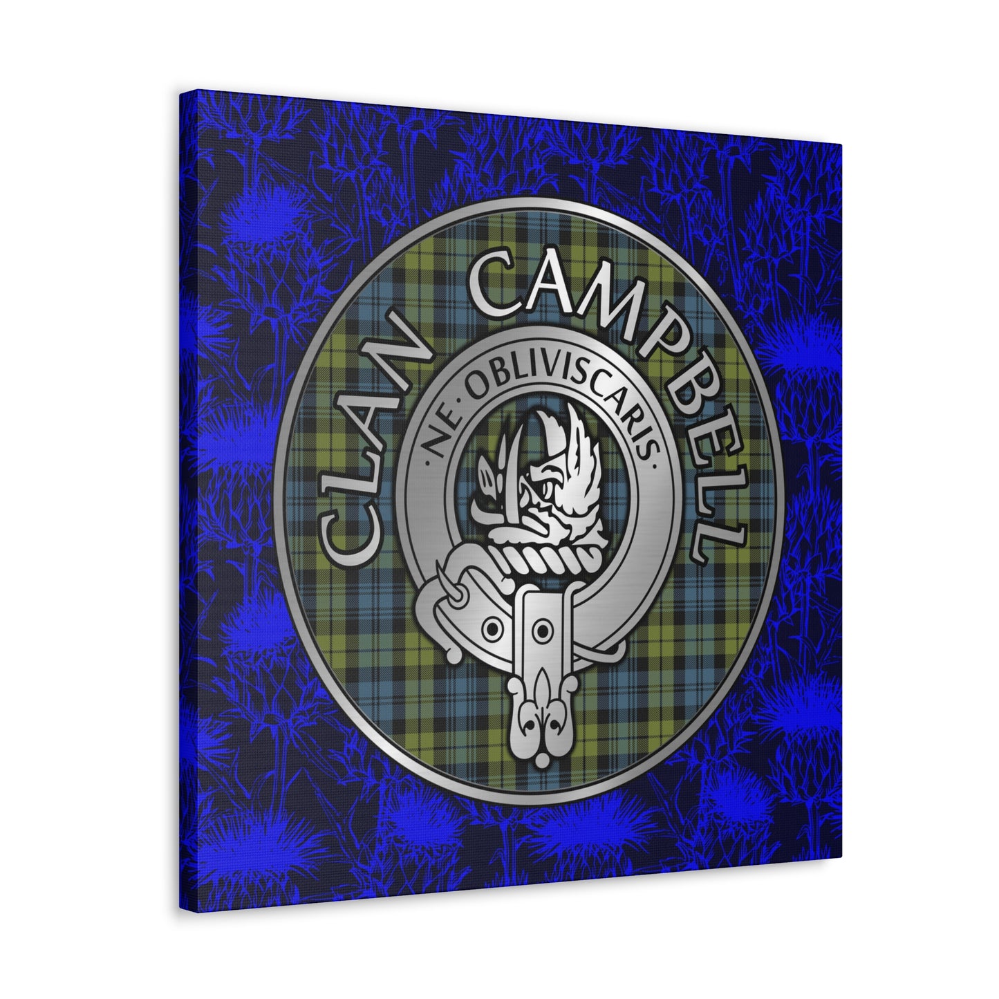 Clan Campbell Crest & Tartan Canvas Gallery Wraps