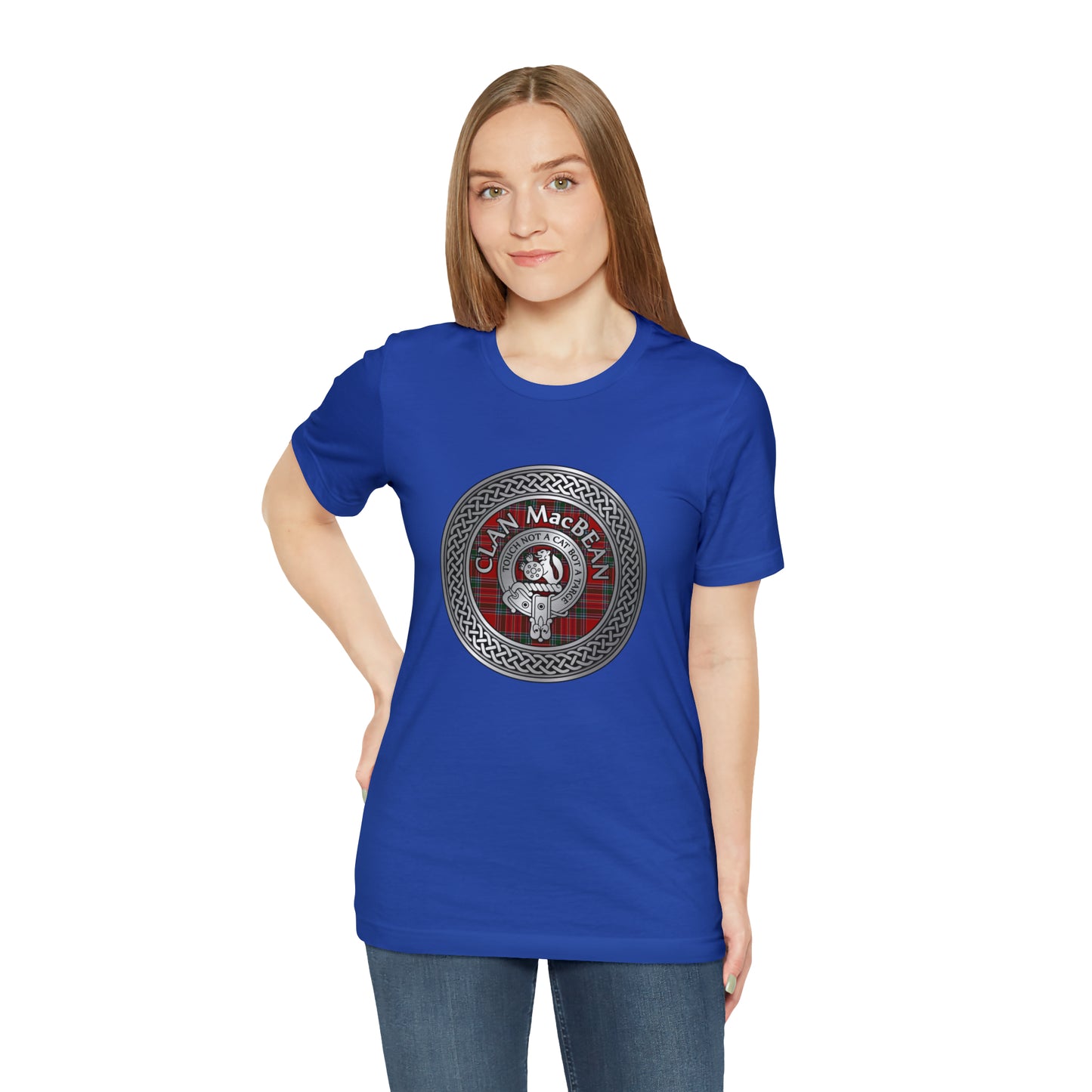 Clan MacBean Crest & Tartan Knot | Unisex T-Shirt