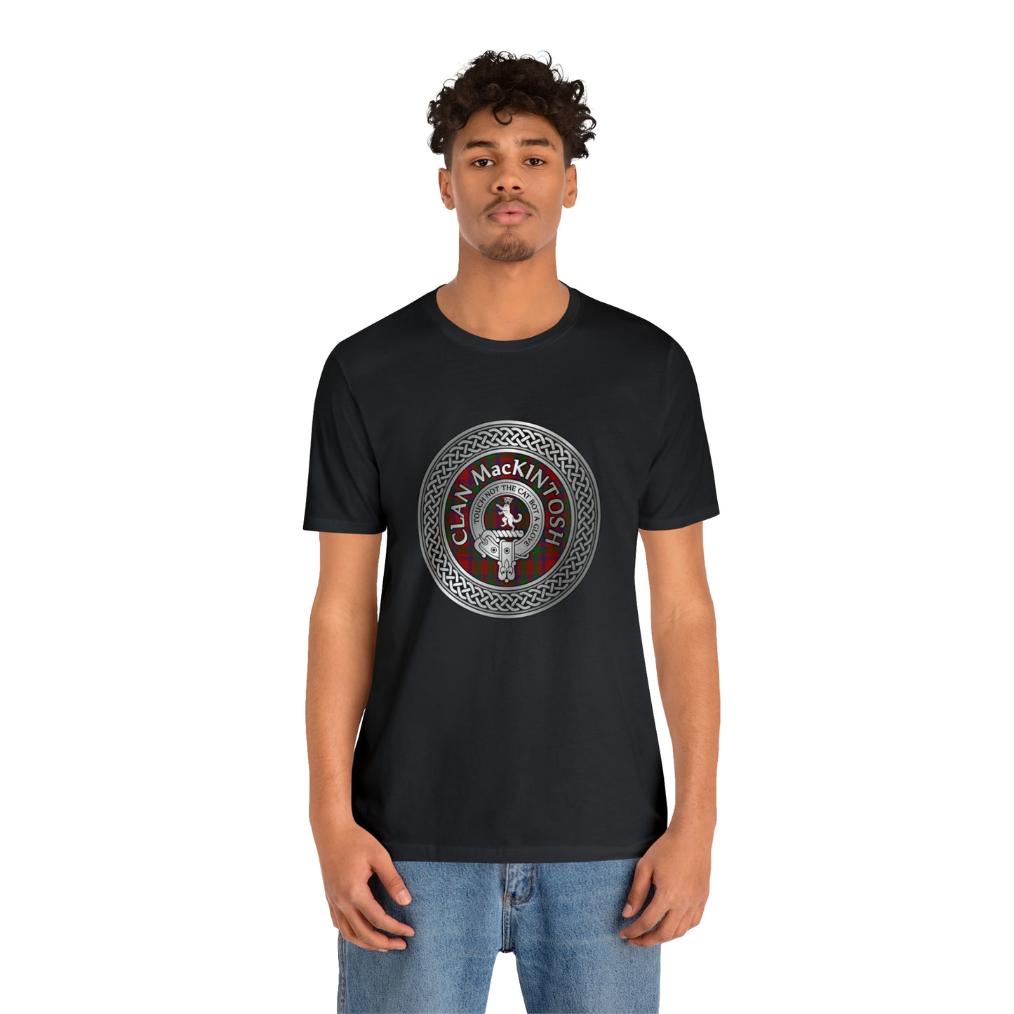 Clan MacKintosh Crest & Tartan Knot | Unisex T-Shirt