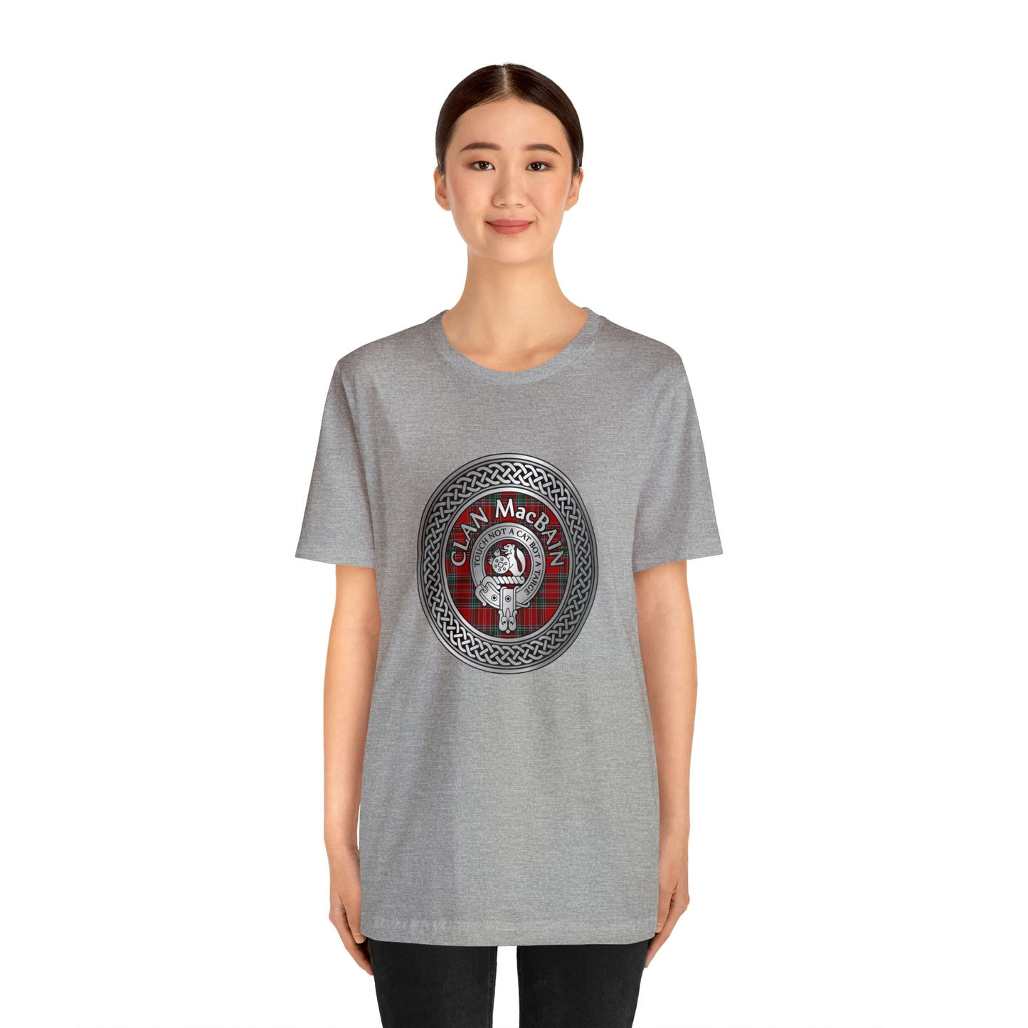 Clan MacBain Crest & Tartan Knot | Unisex T-Shirt