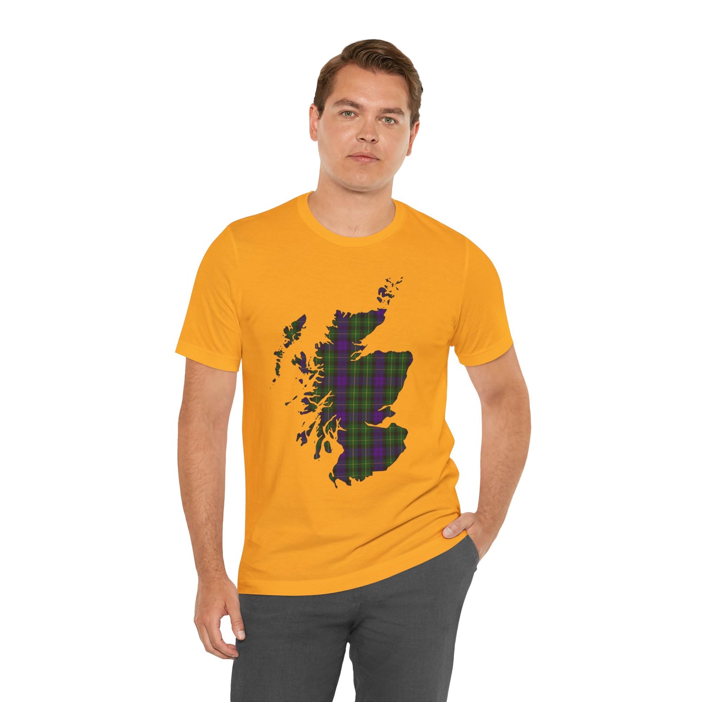 Clan Abercrombie Tartan Map | Unisex T-Shirt