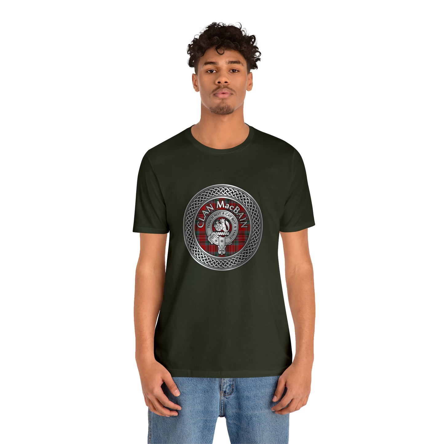 Clan MacBain Crest & Tartan Knot | Unisex T-Shirt