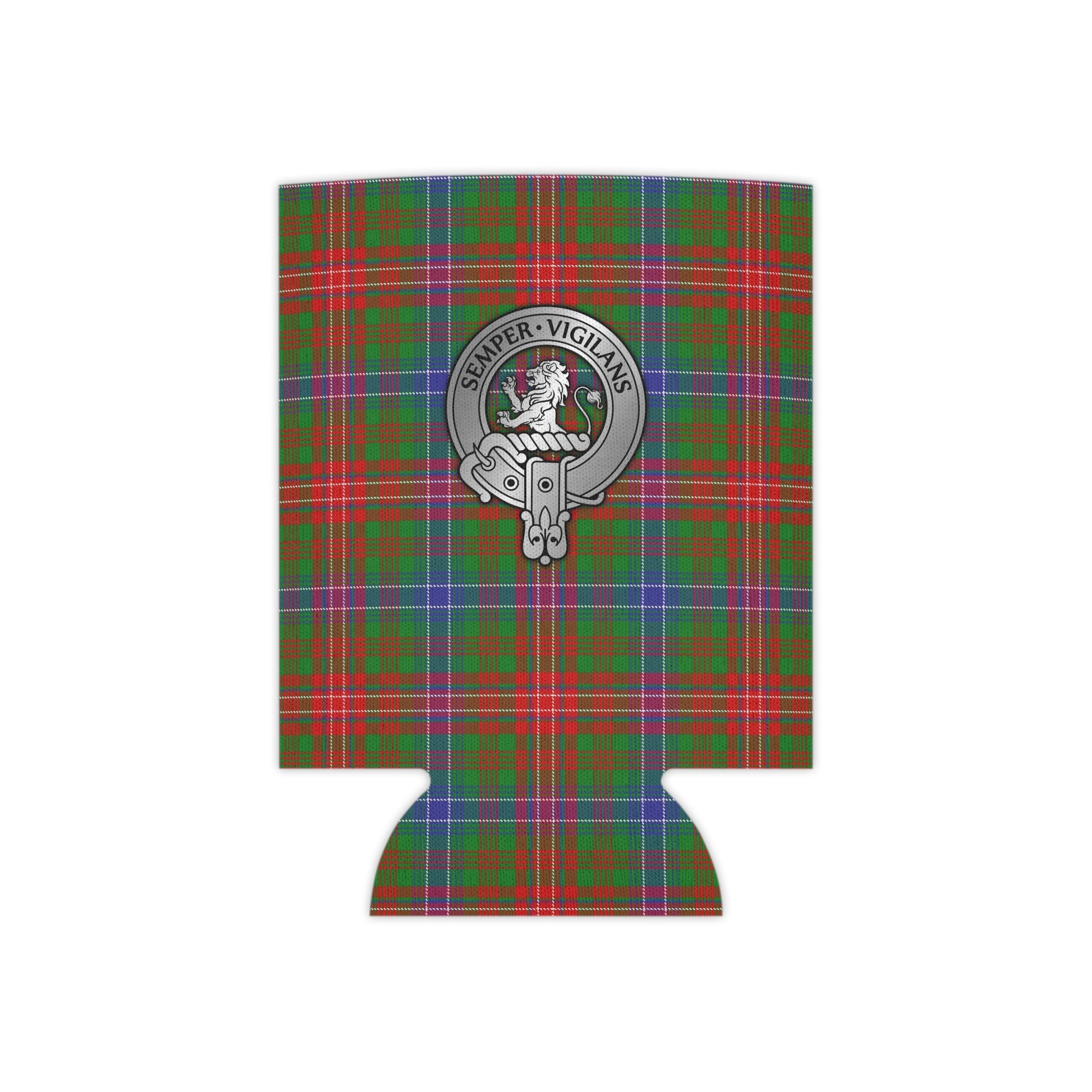 Clan Wilson Crest & Tartan Can Cooler