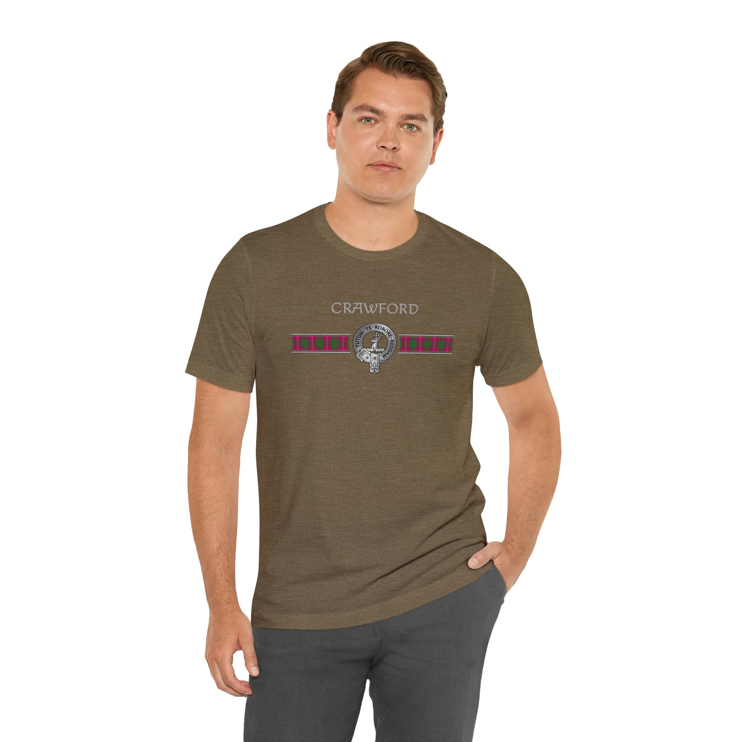 Clan Crawford Crest & Tartan | Unisex T-Shirt