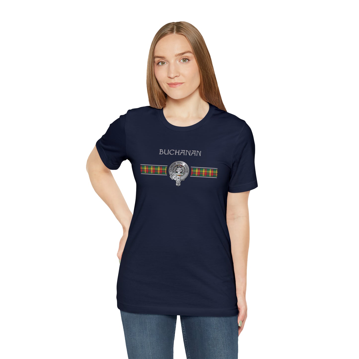 Clan Buchanan Crest & Tartan | Unisex T-Shirt